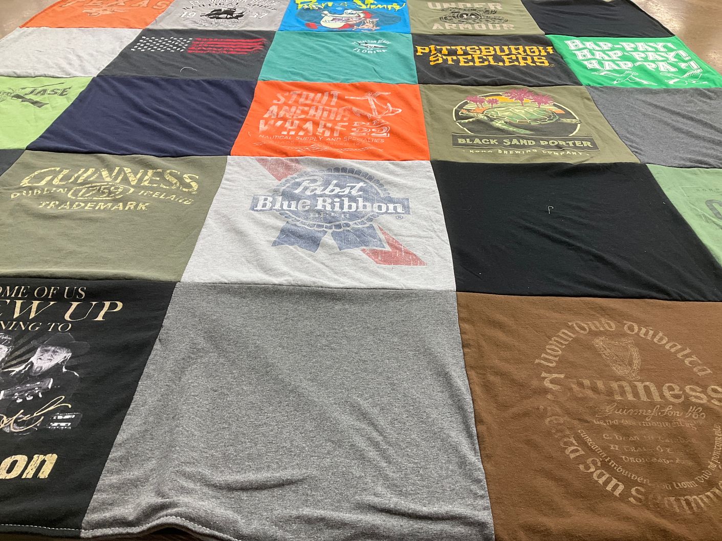 T-shirt quilt featuring pittsburgh steelers by Malinda from TX