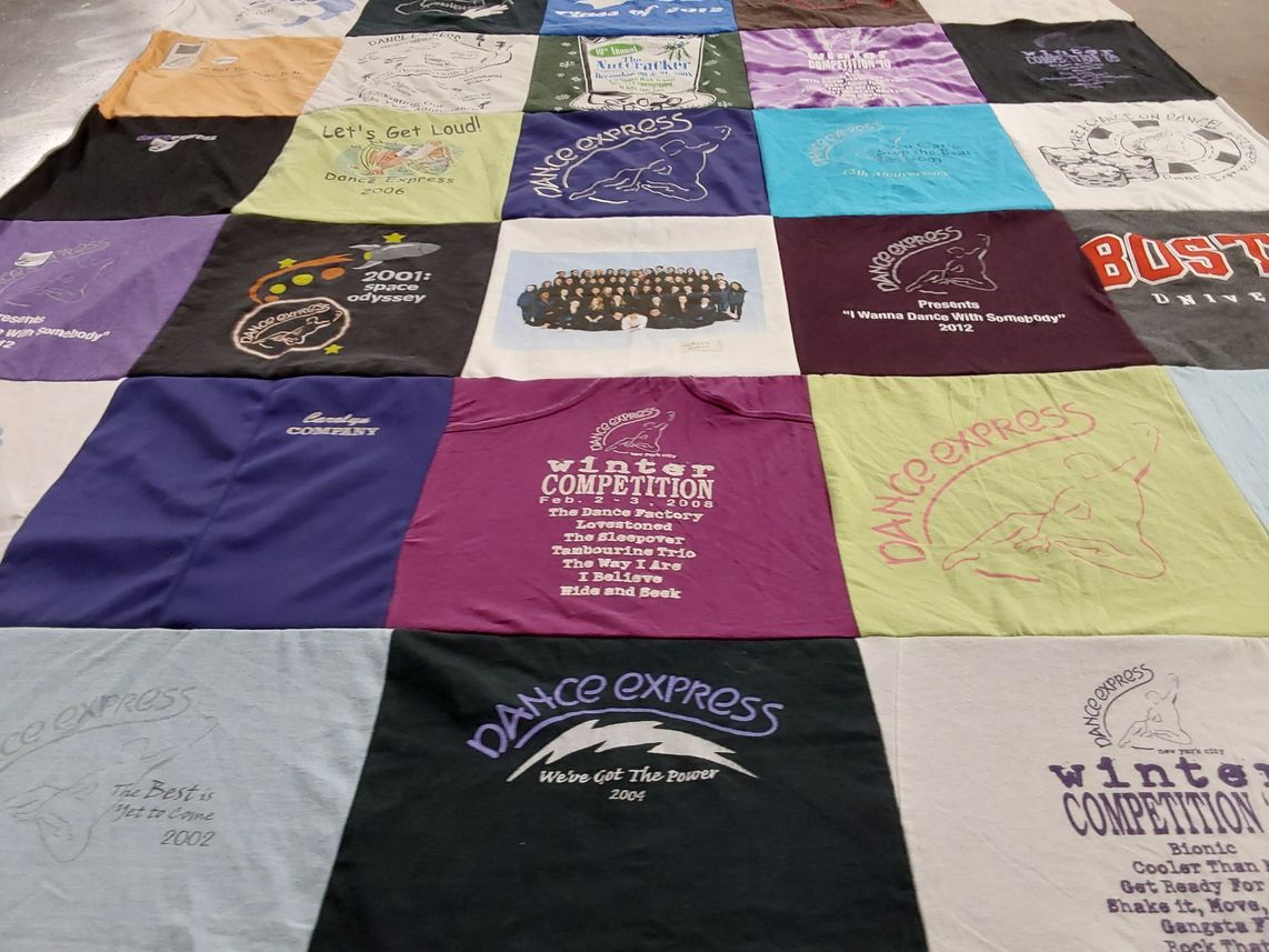 T-shirt quilt featuring dance express by Carolyn from CT