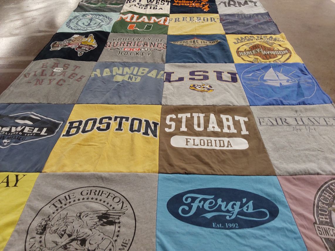 T-shirt quilt from louisiana state university by Gerald from FL
