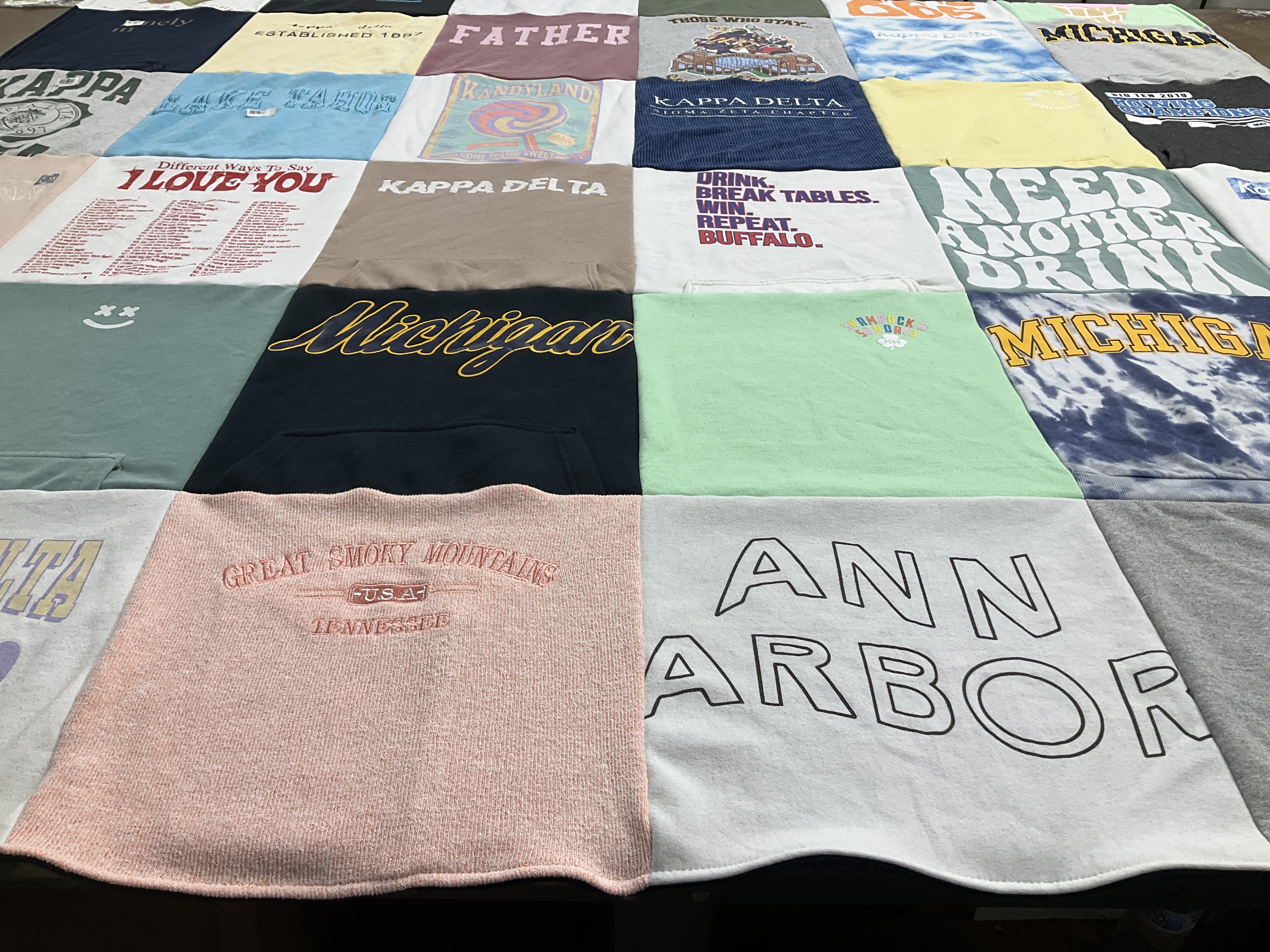 T-shirt quilt from university of michigan by Kiana  from MI