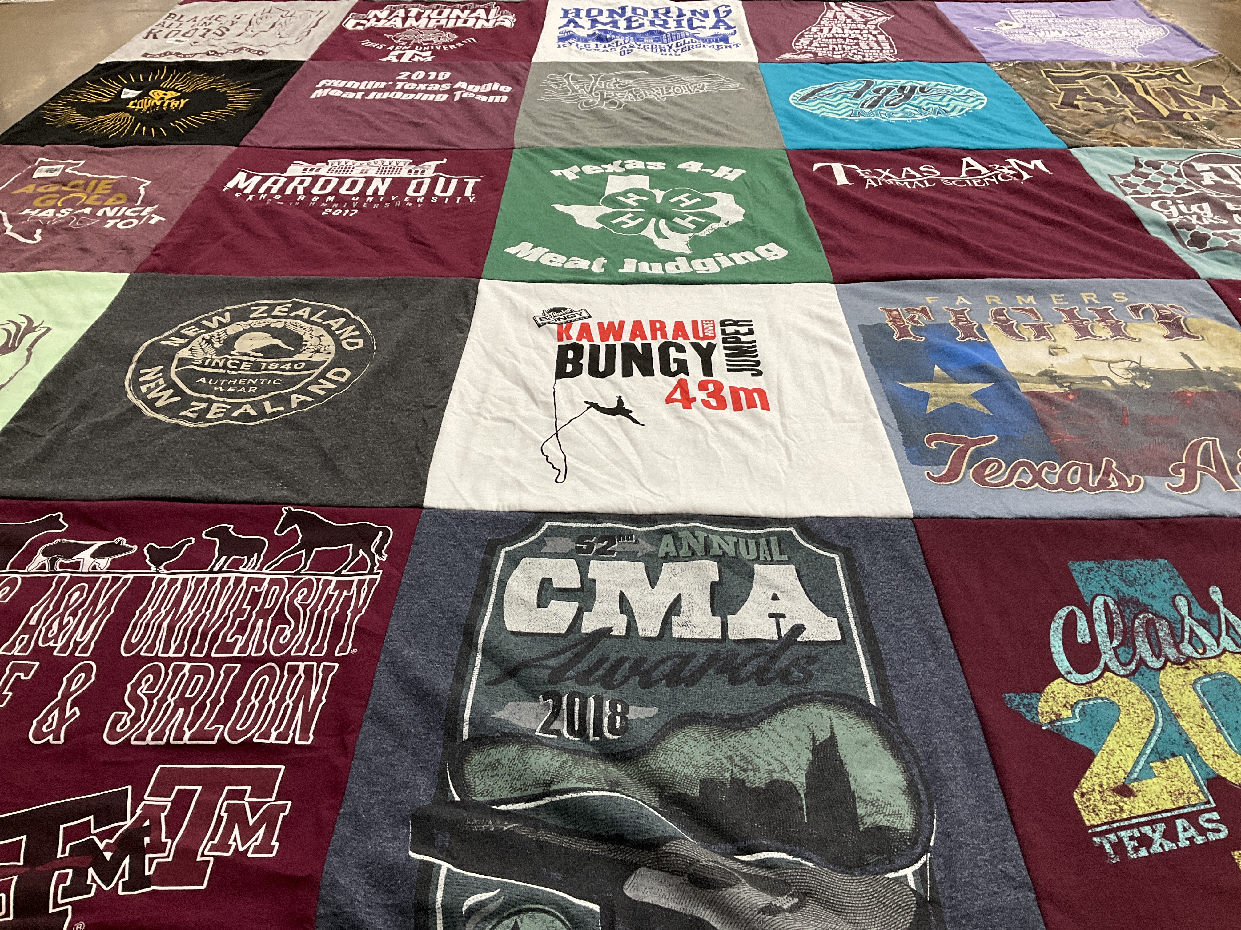 T-shirt quilt from texas a&m university by SHERRE from TX