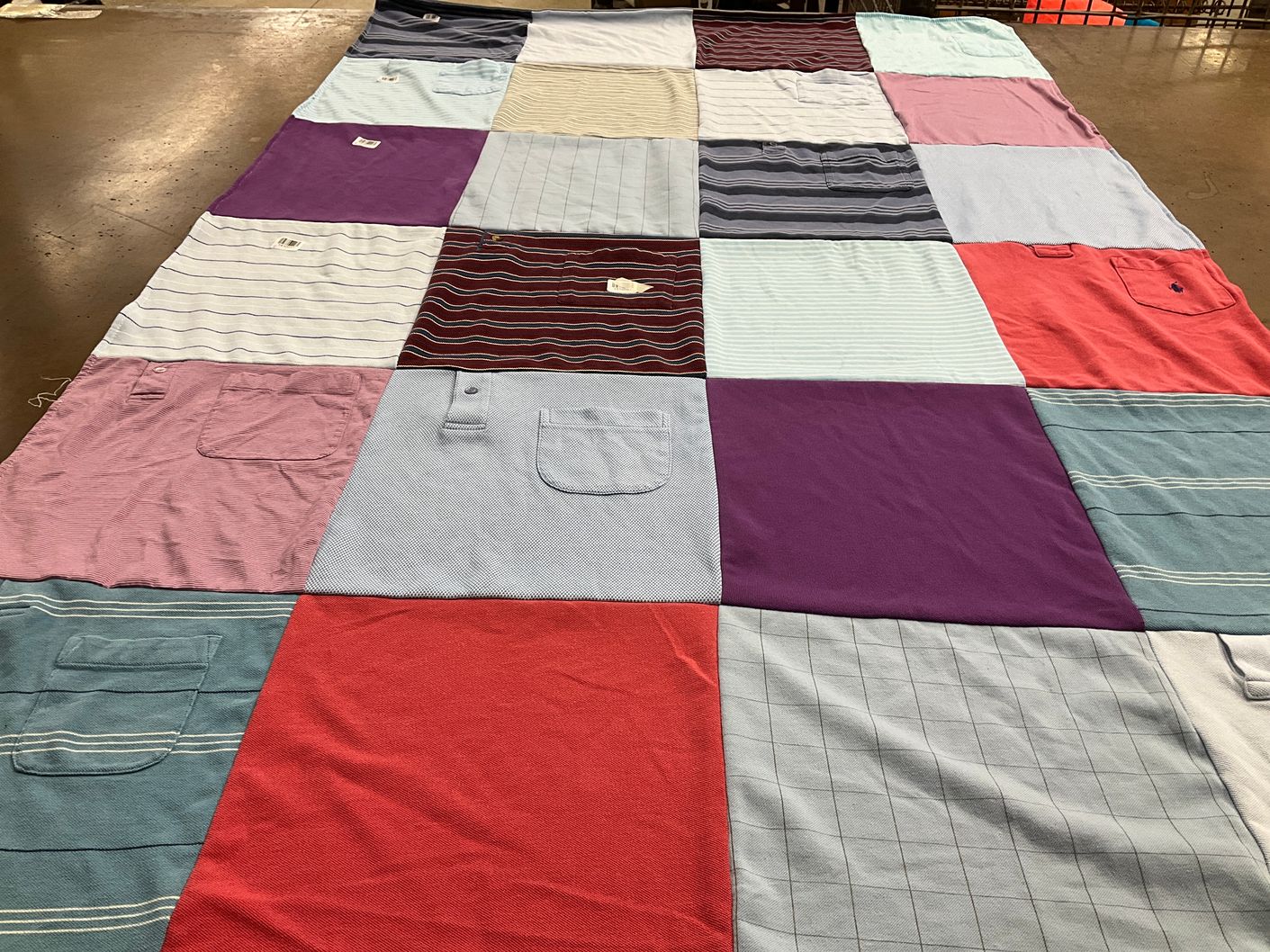 T-shirt quilt with sewing, quilting themes by Kathleen from NJ