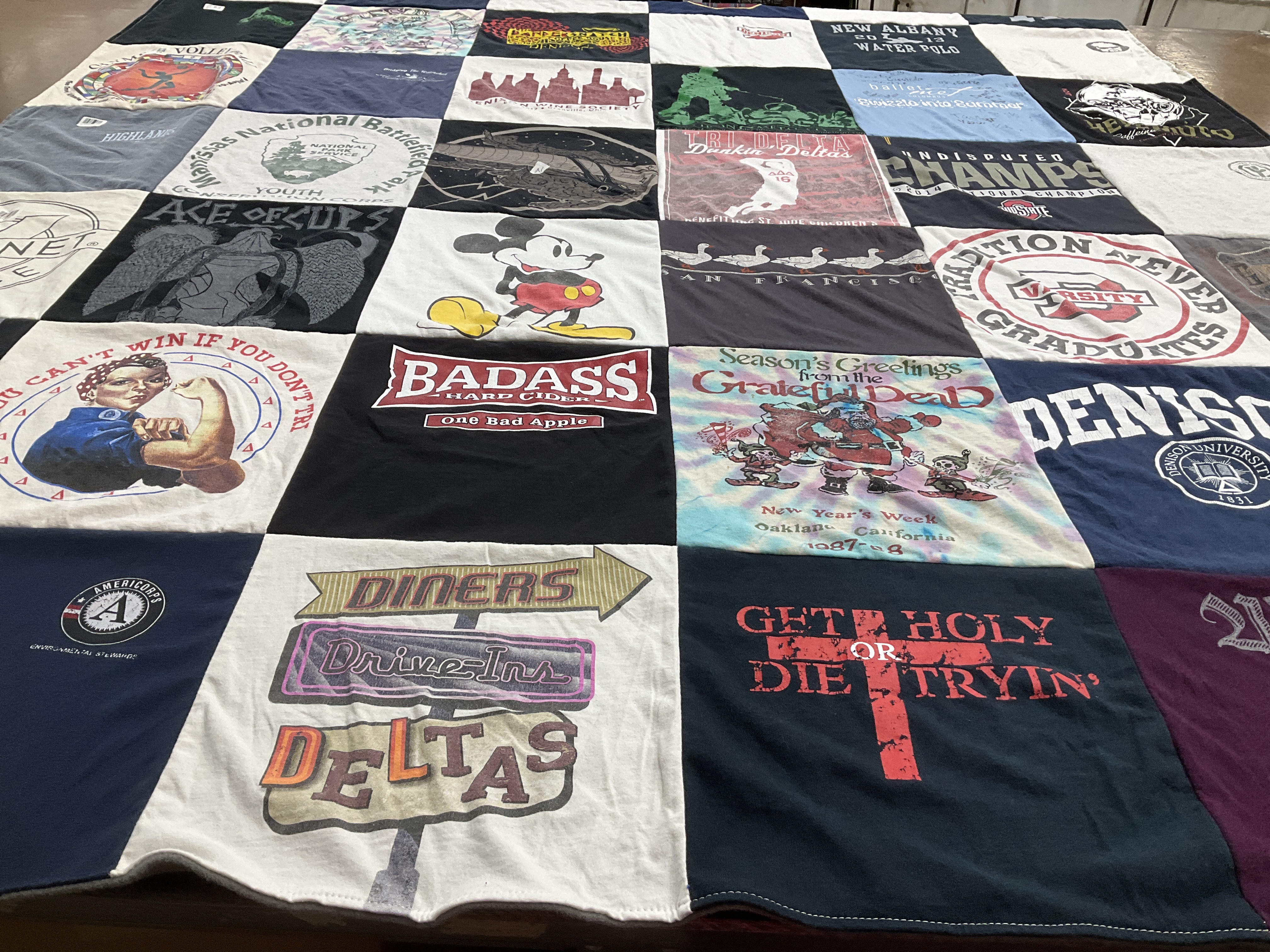 T-shirt quilt featuring unknown by Bailey from OH