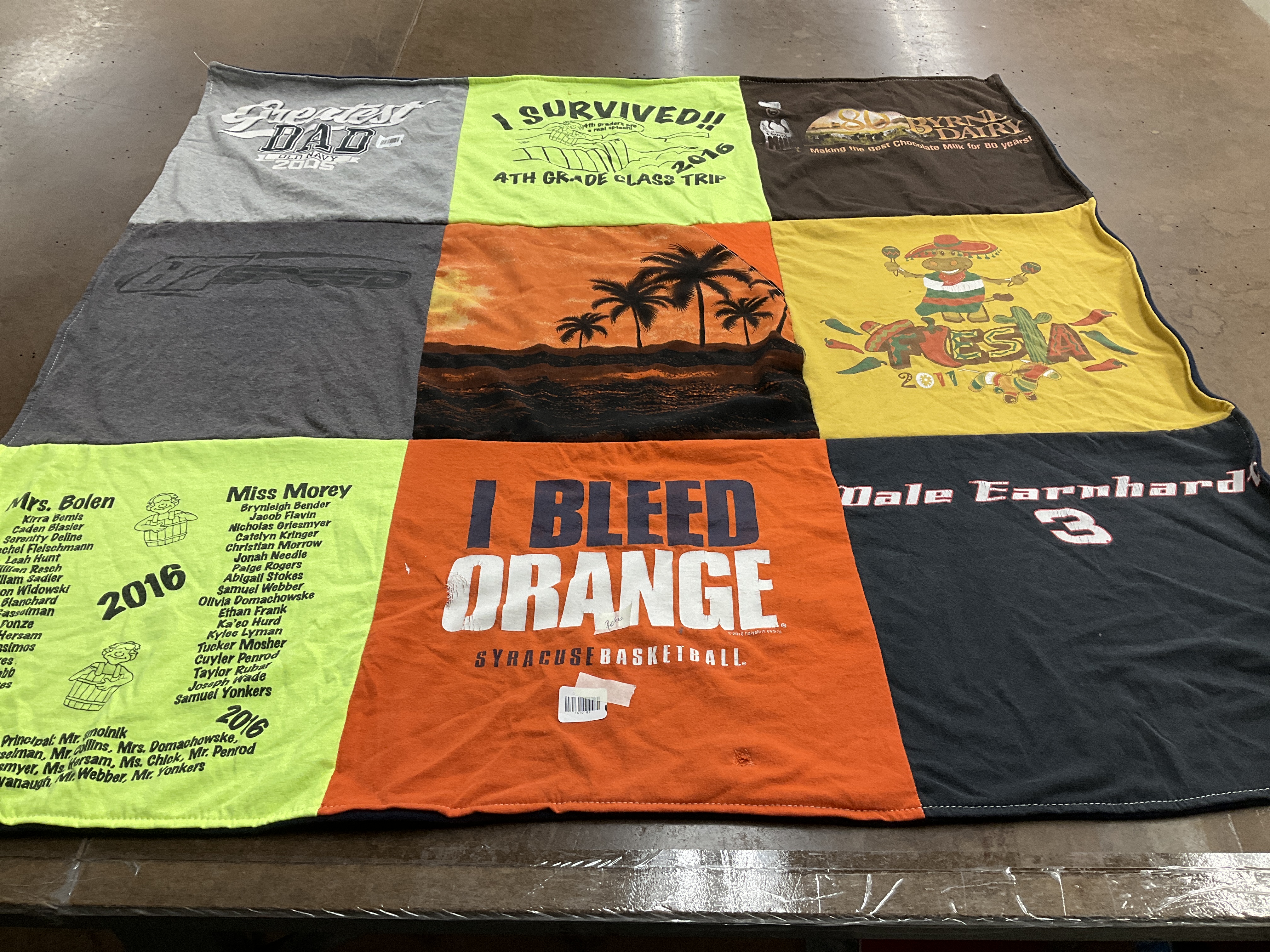 T-shirt quilt featuring syracuse basketball by Karen from NY