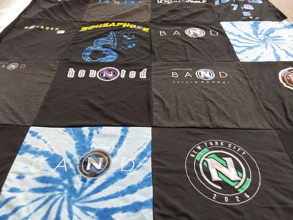 T-shirt quilt from nolensville band by Katherine from TN