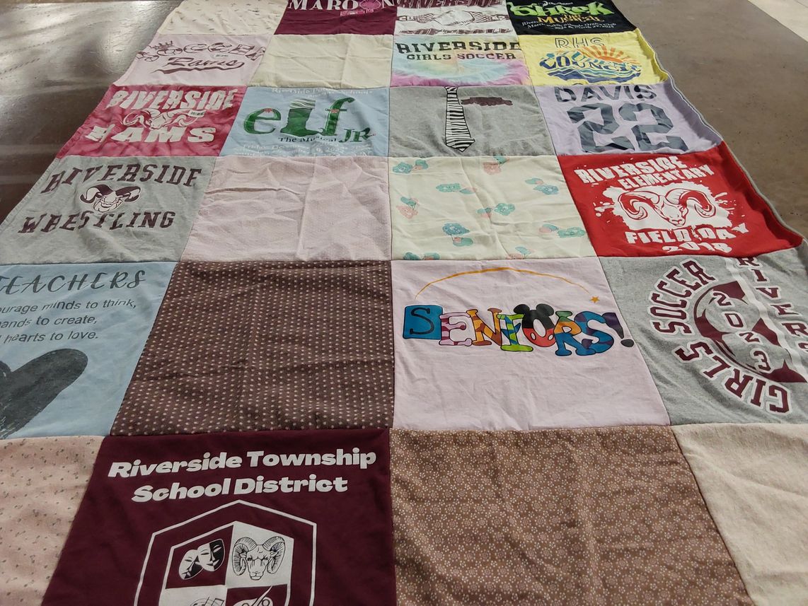 T-shirt quilt featuring riverside girls soccer by Jennifer from NJ