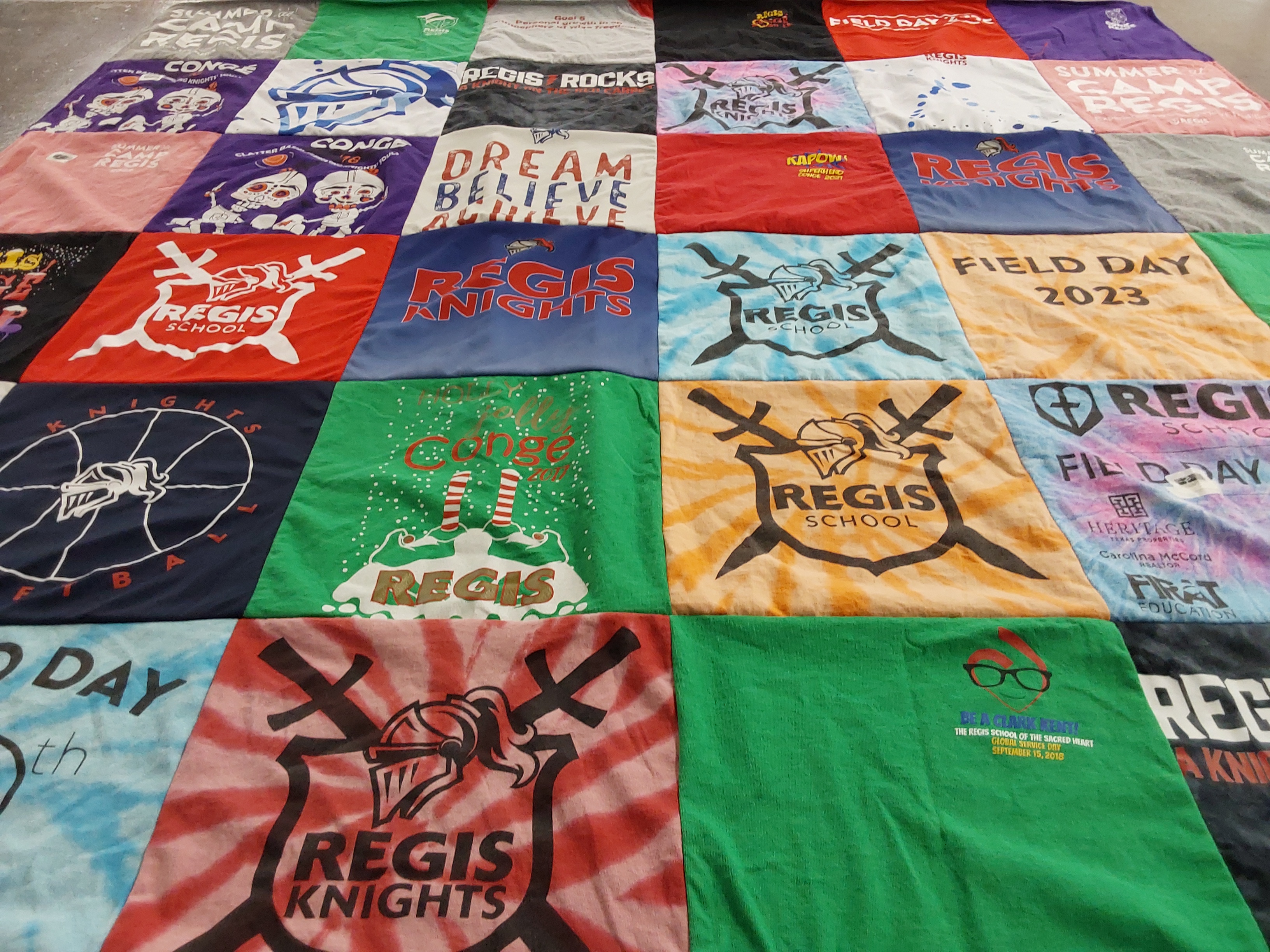 T-shirt quilt featuring regis knights by Sylvia from TX