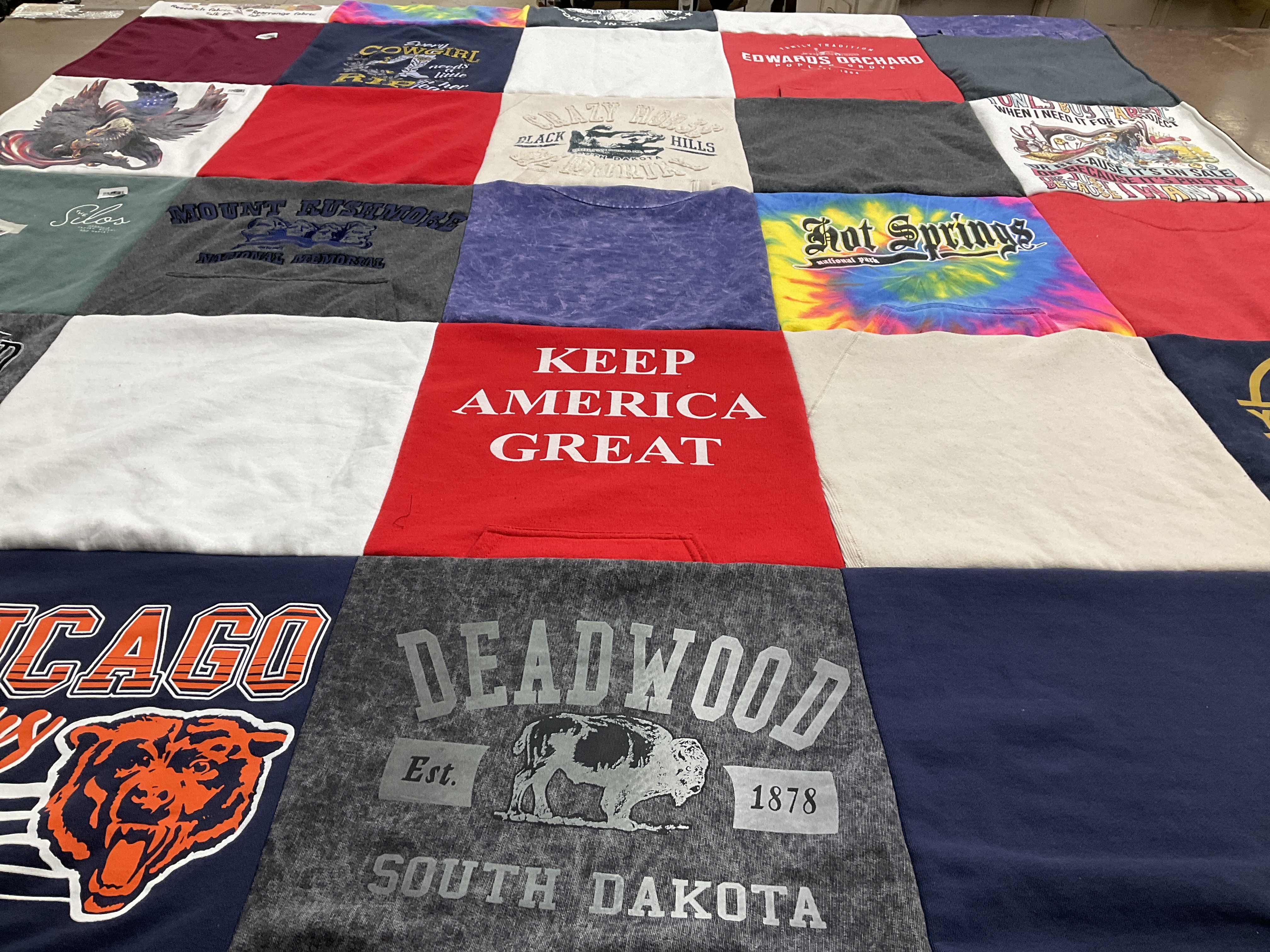T-shirt quilt featuring chicago bears by William from IL