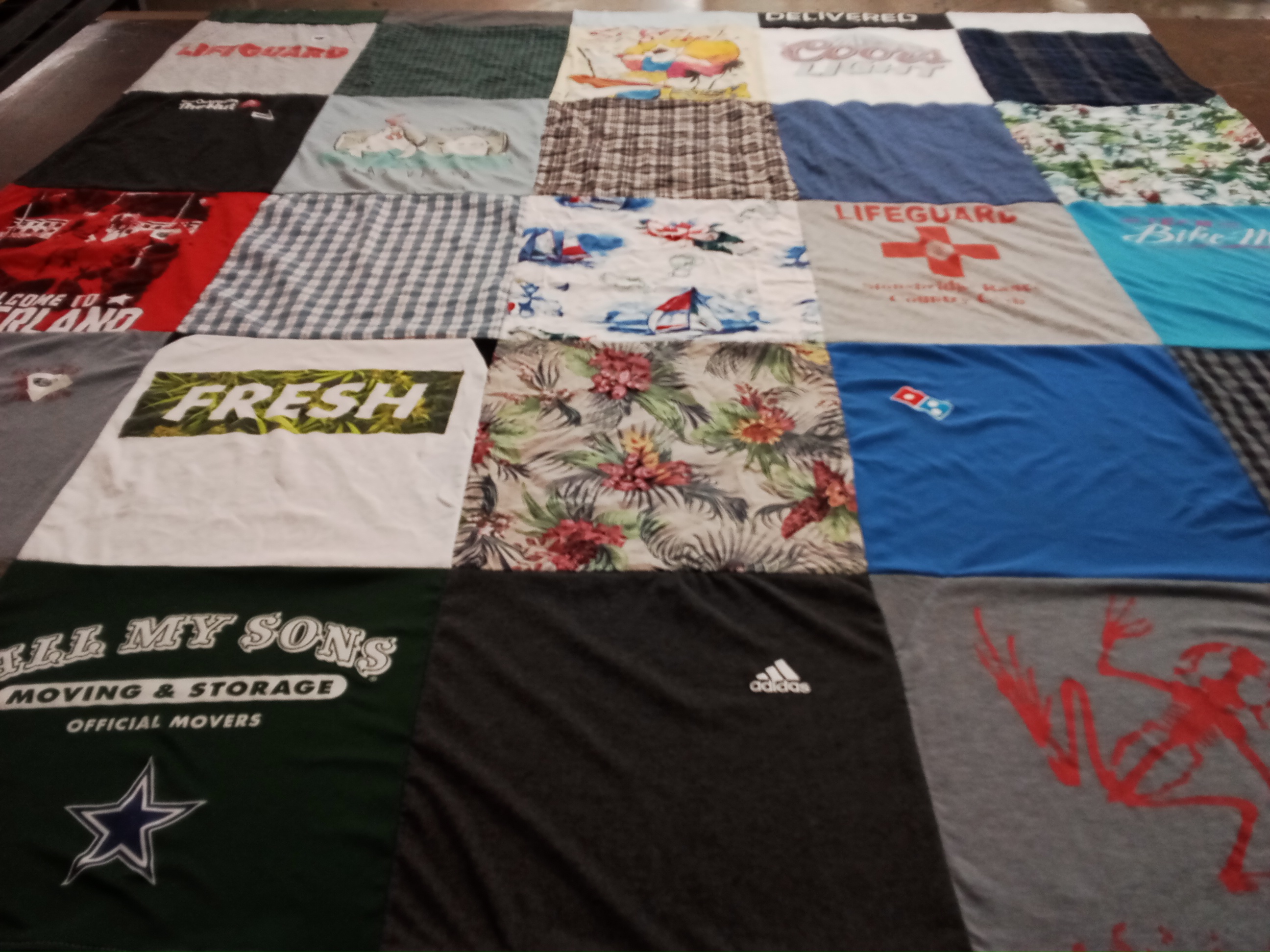 T-shirt quilt featuring dallas cowboys by Angela from TX