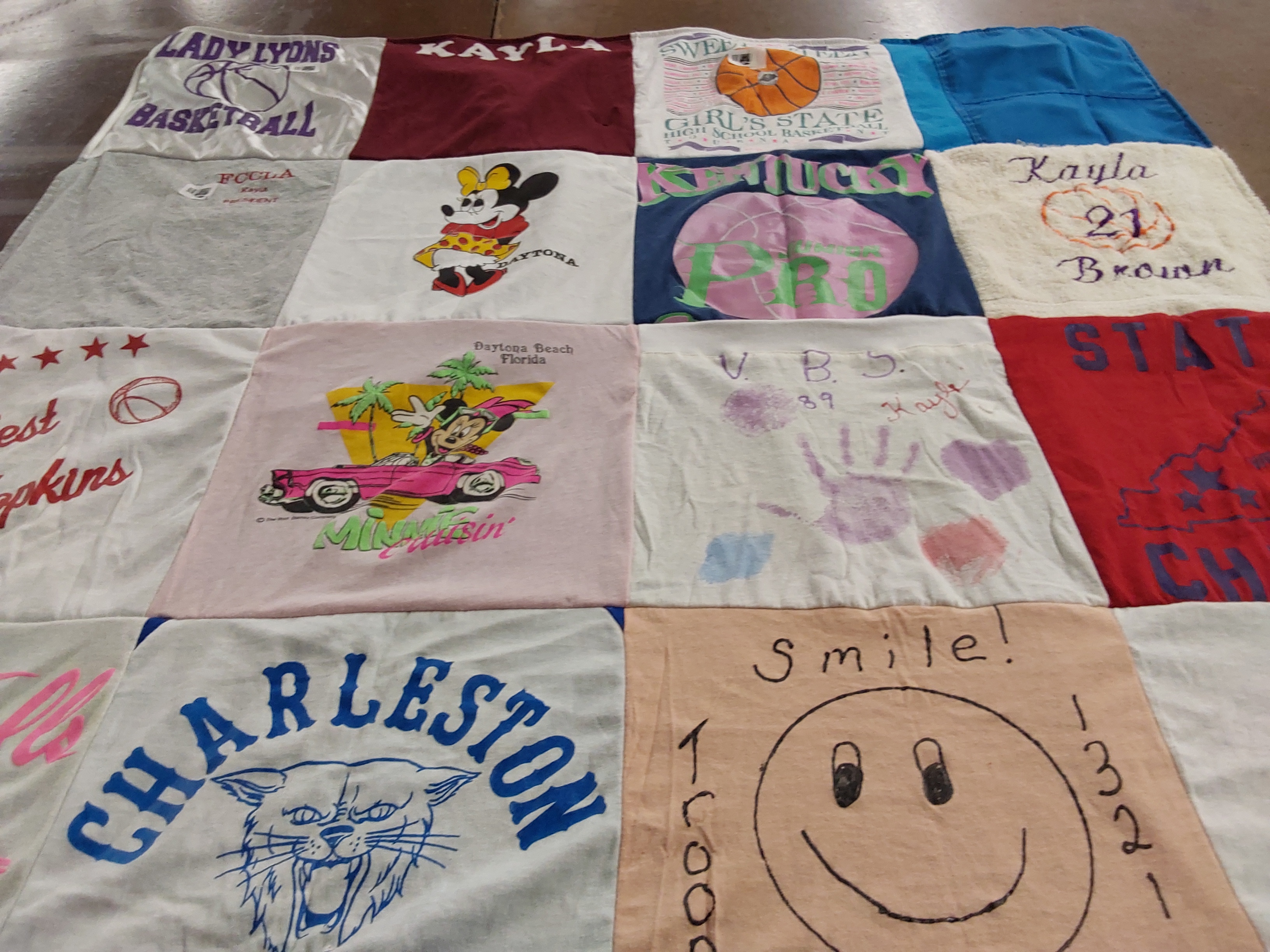 T-shirt quilt featuring lady lyons basketball team by Kayla from KY