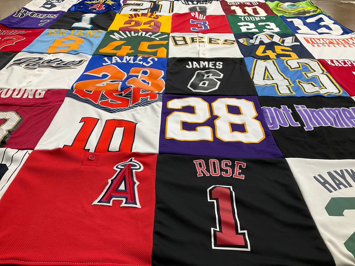 T-shirt quilt from timpview high school by Steve from UT