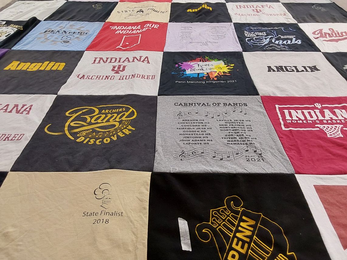 T-shirt quilt featuring indiana women's basketball by Sarah from IN