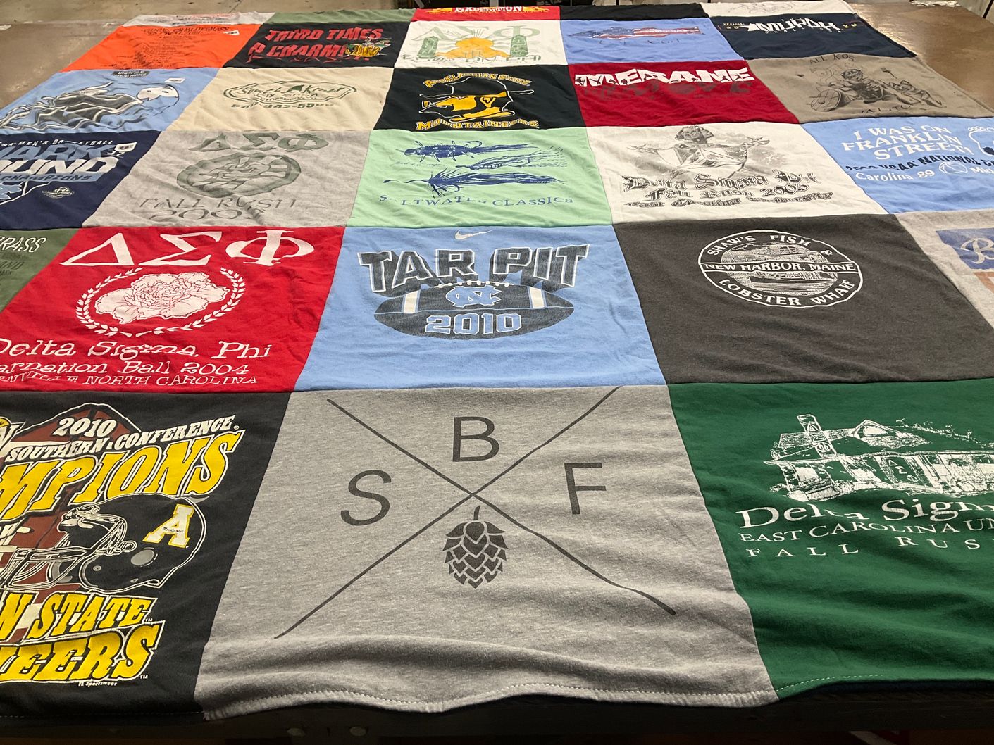 T-shirt quilt featuring appalachian state university by Courtney from NC