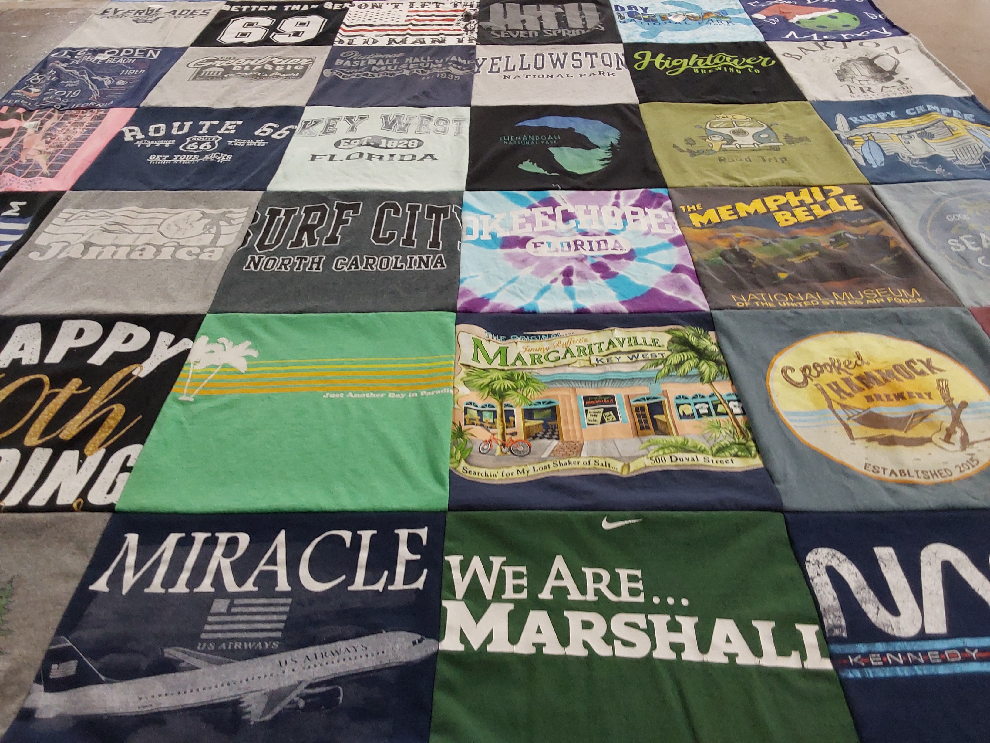 T-shirt quilt from marshall university by Alex from OH
