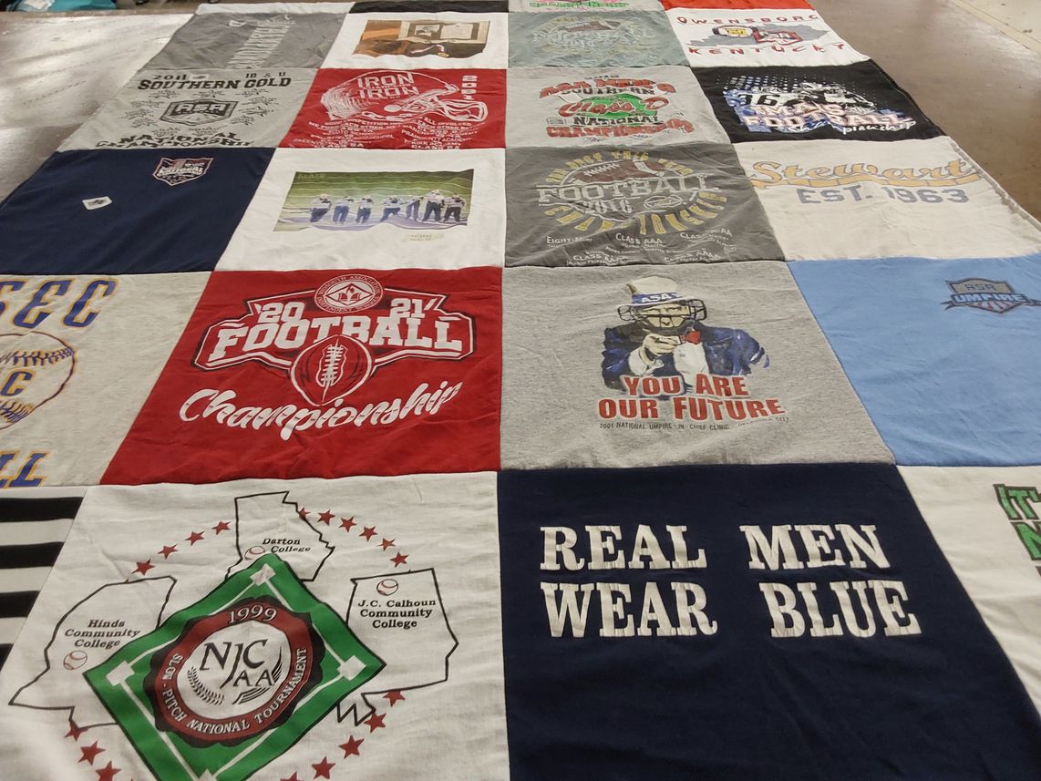 T-shirt quilt from darton college, hinds community college by Kellie from MS