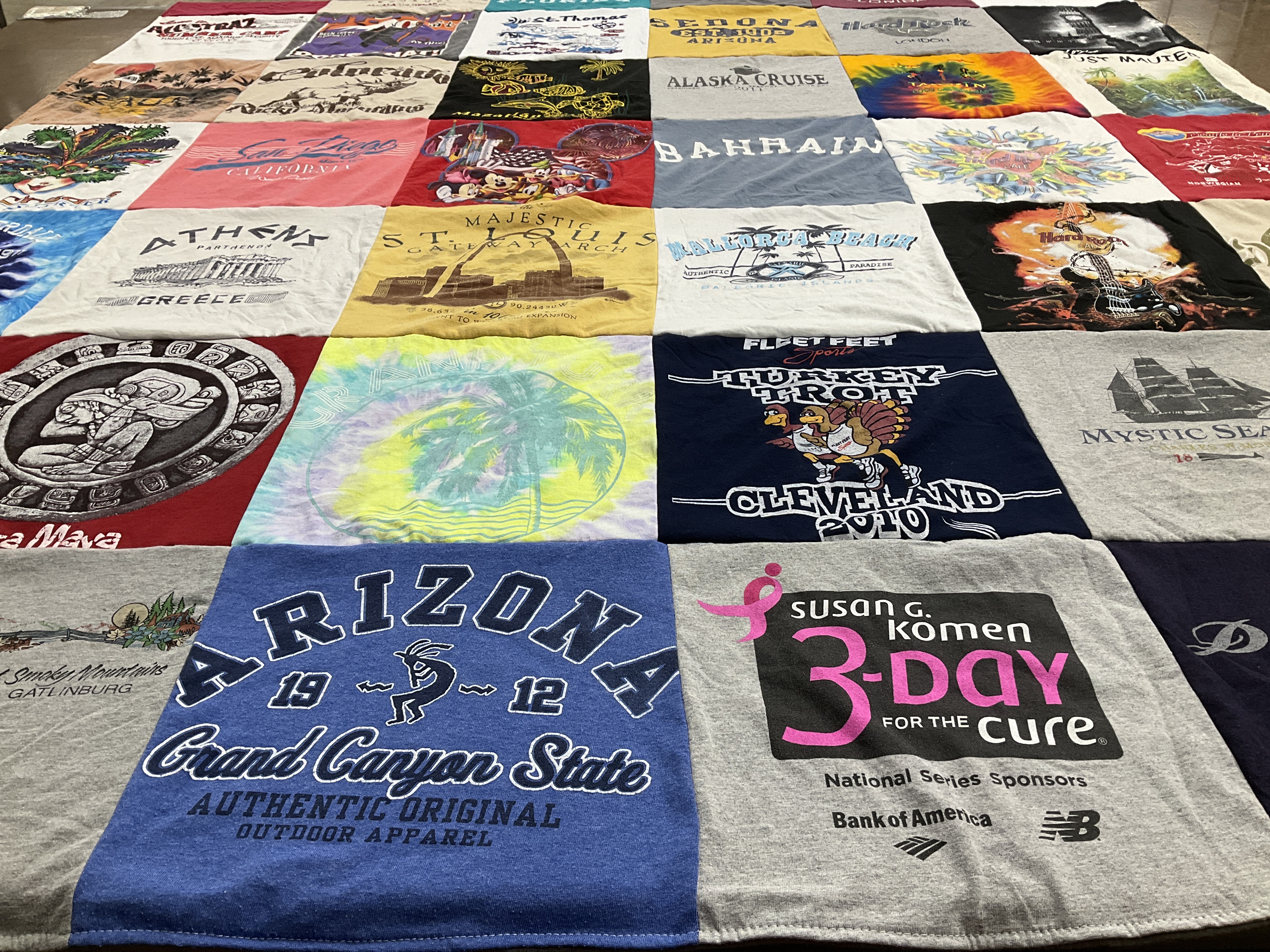 T-shirt quilt from arizona state university by Thomas from FL