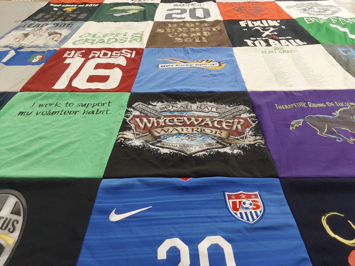 T-shirt quilt featuring united states national soccer team by Marian from AZ