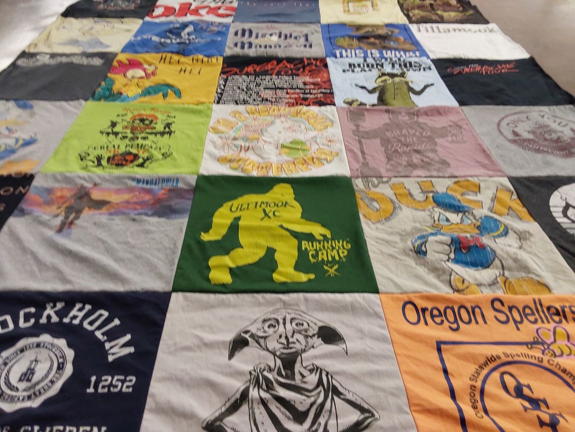 T-shirt quilt from oregon state university by Annie from OR