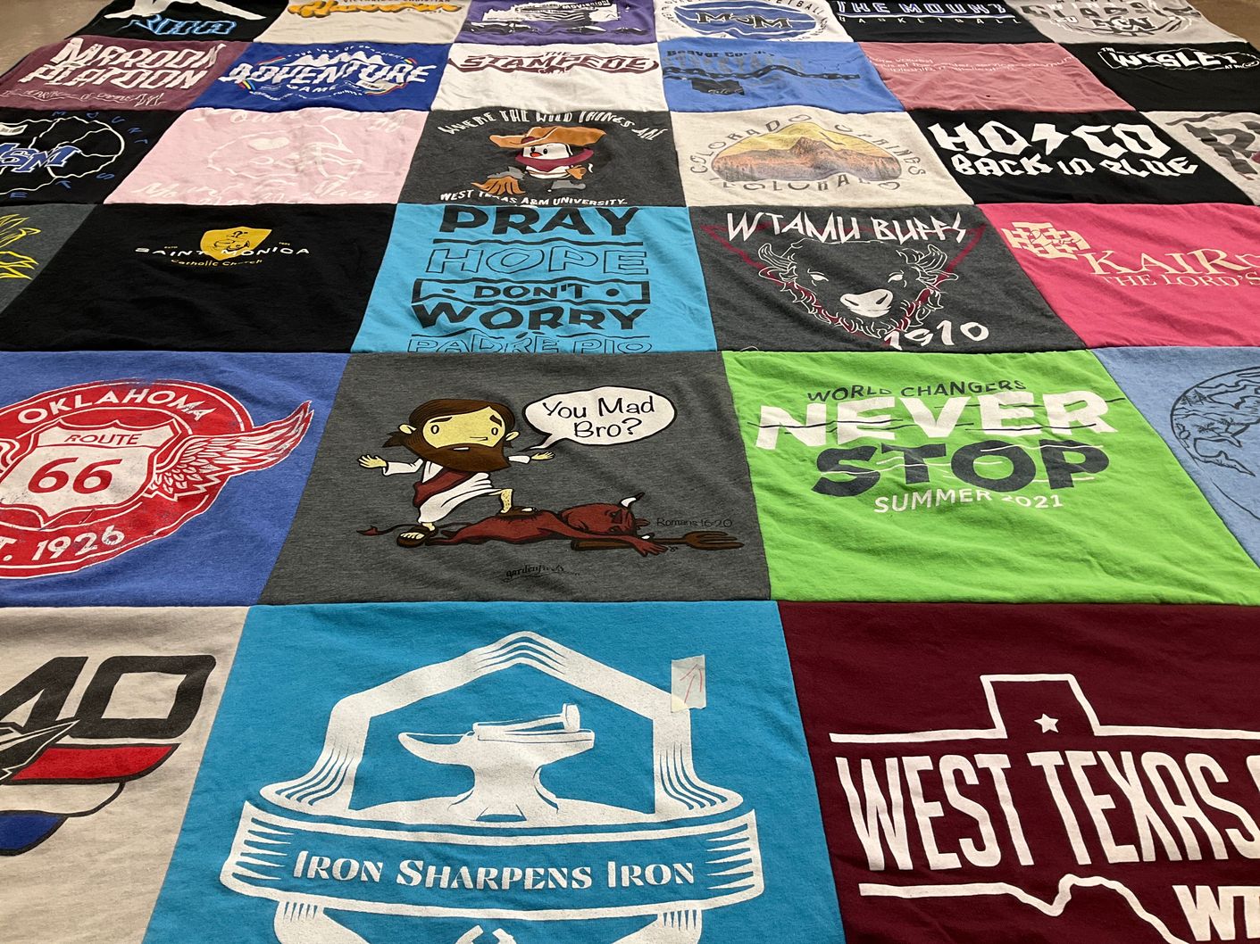 T-shirt quilt from west texas a&m university by Toni from OK