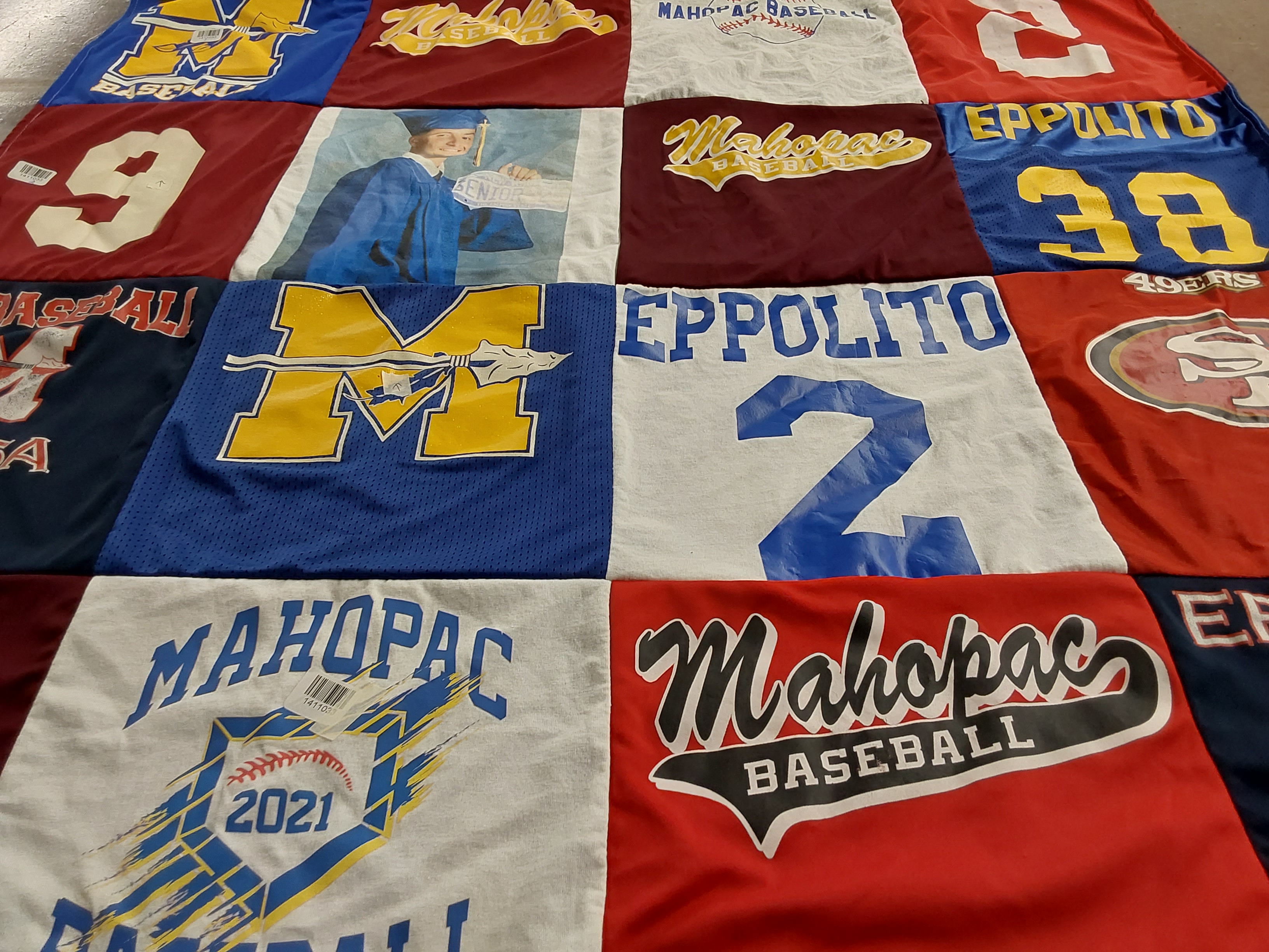 T-shirt quilt featuring san francisco 49ers by Adrianne from NY