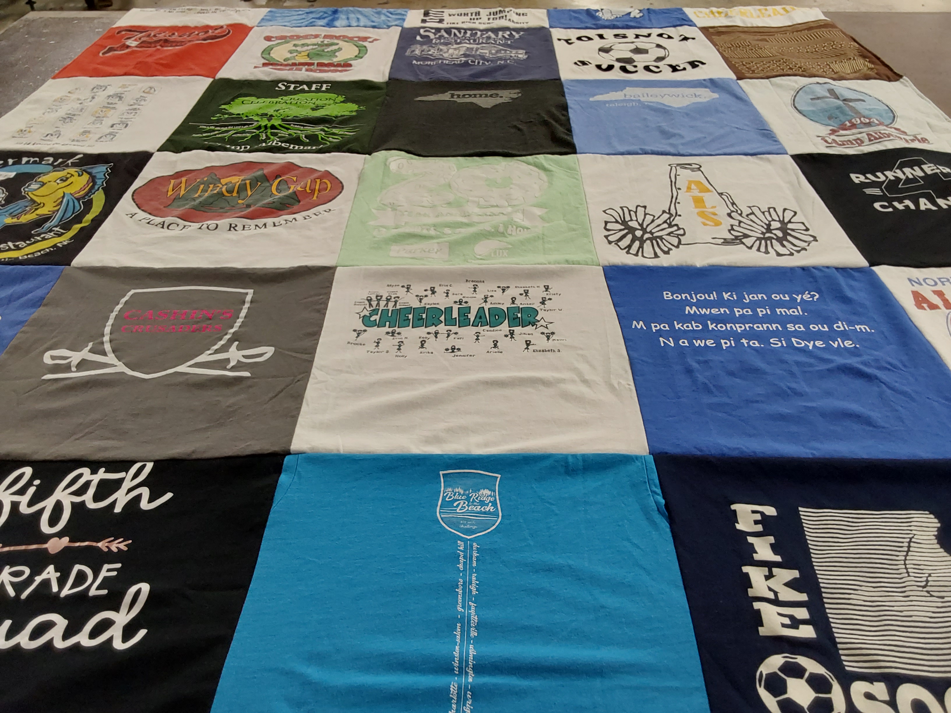 T-shirt quilt featuring soccer by Carol from NC