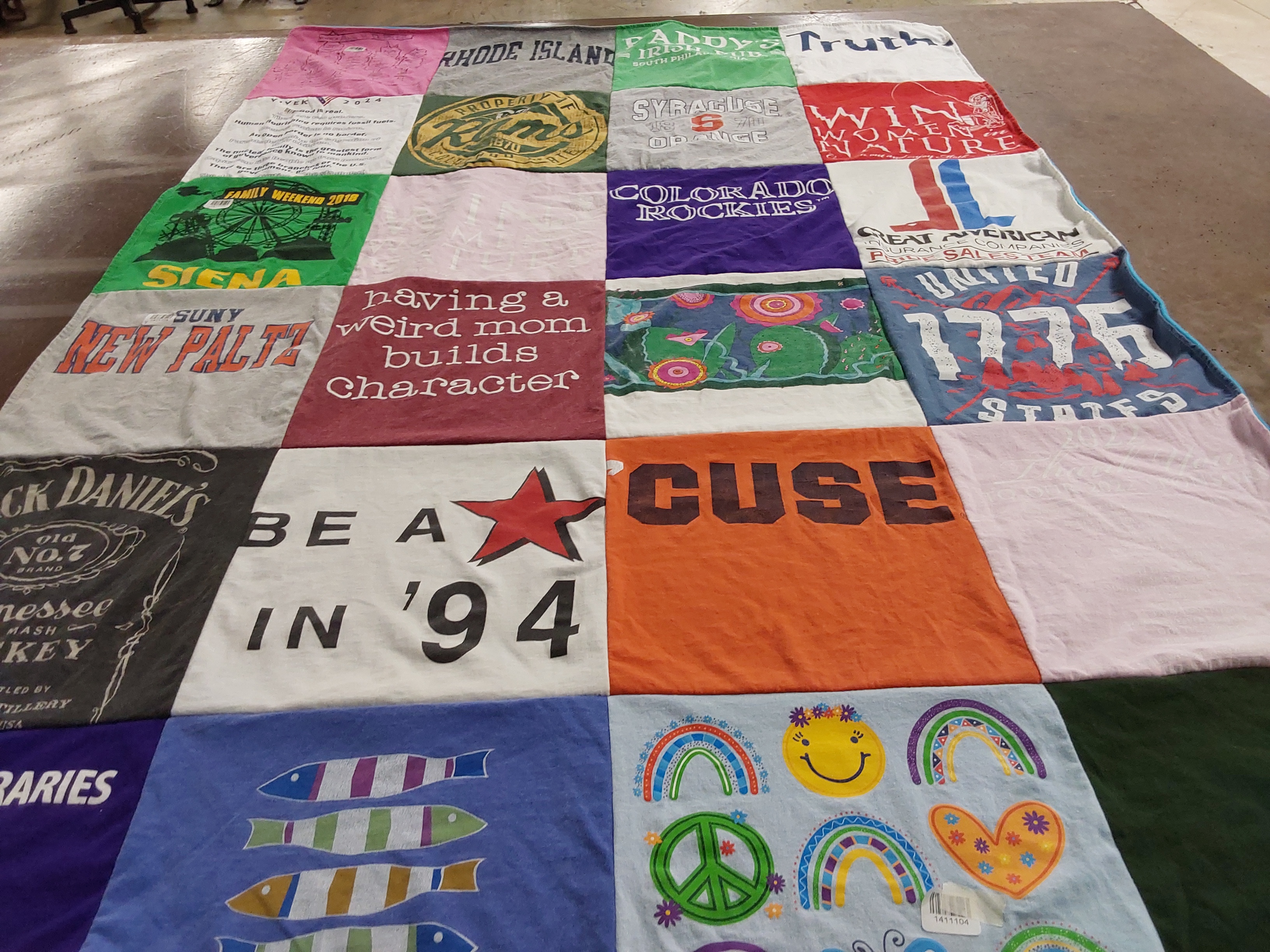 T-shirt quilt featuring syracuse university by Ellen from NY