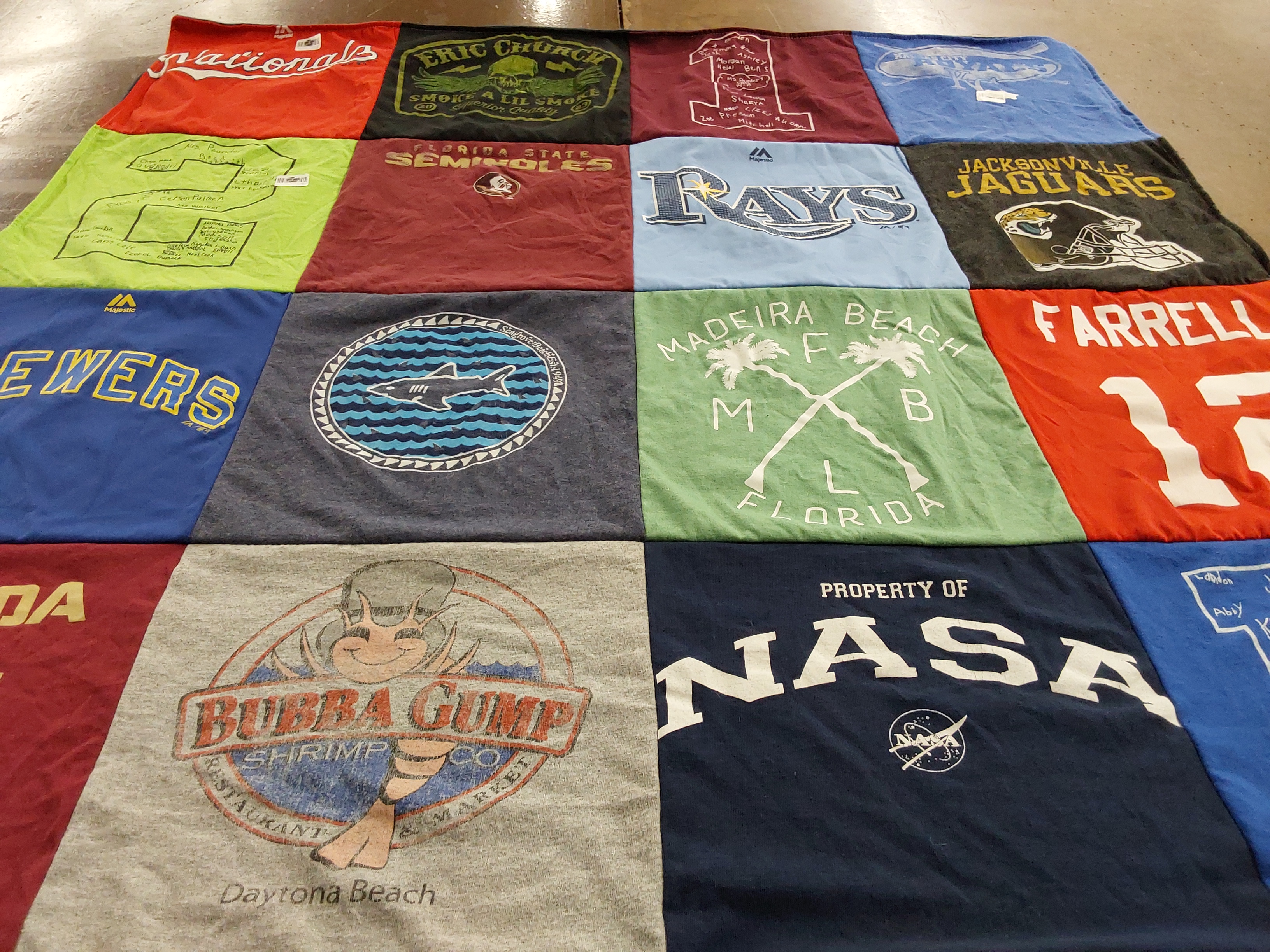 T-shirt quilt featuring jacksonville jaguars by Amber from SC