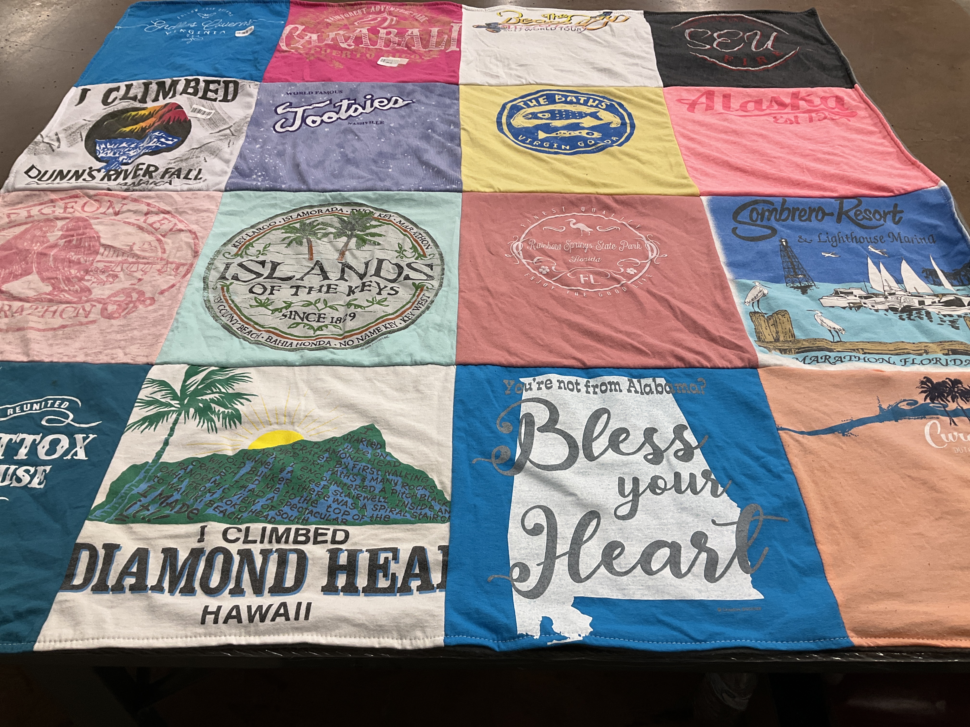 T-shirt quilt from southern educational university by Phyllis from FL
