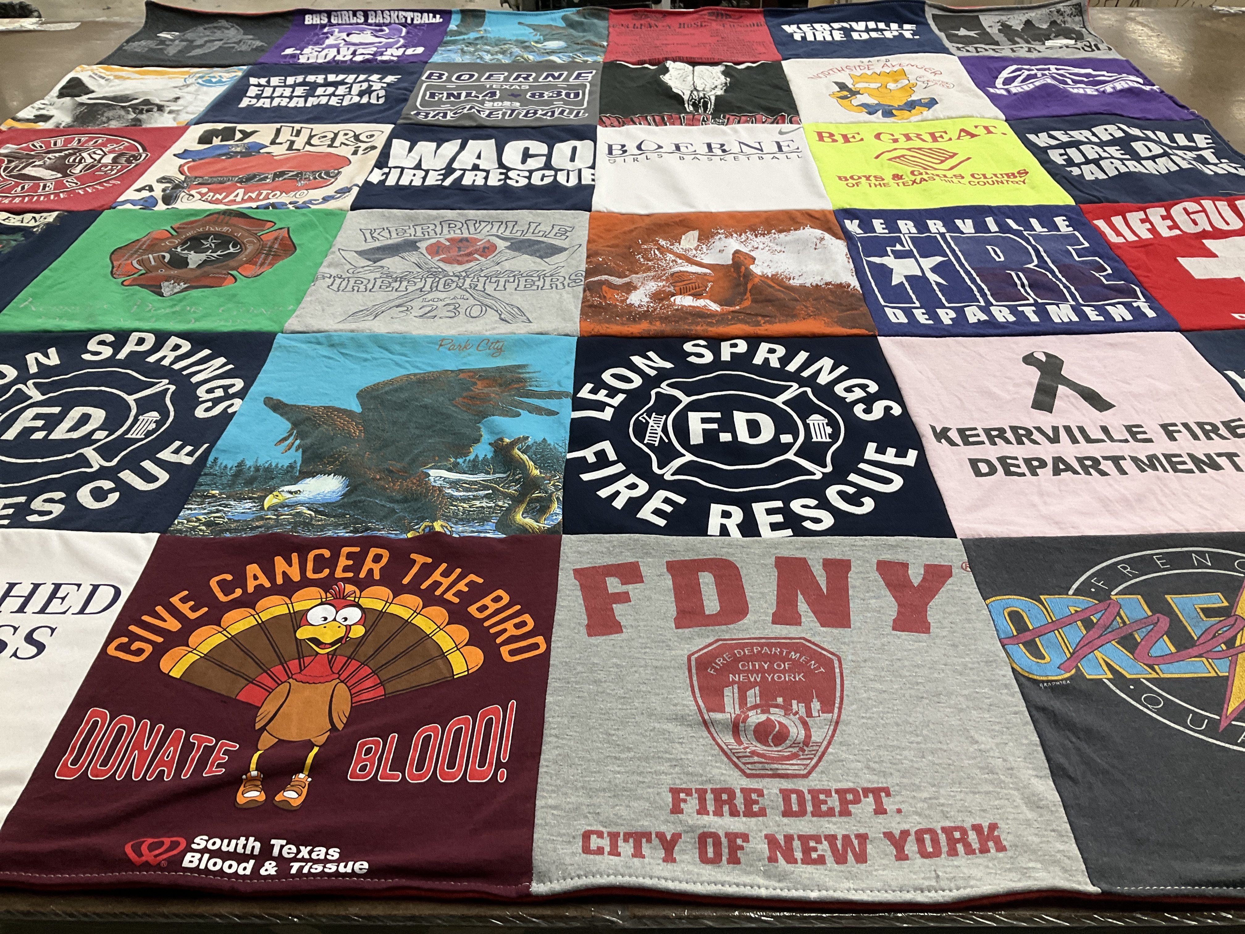 T-shirt quilt from kerrville high school, boerne high school by Deborah from TX