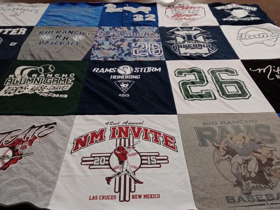 T-shirt quilt featuring rio rancho rams by Debbie from NM