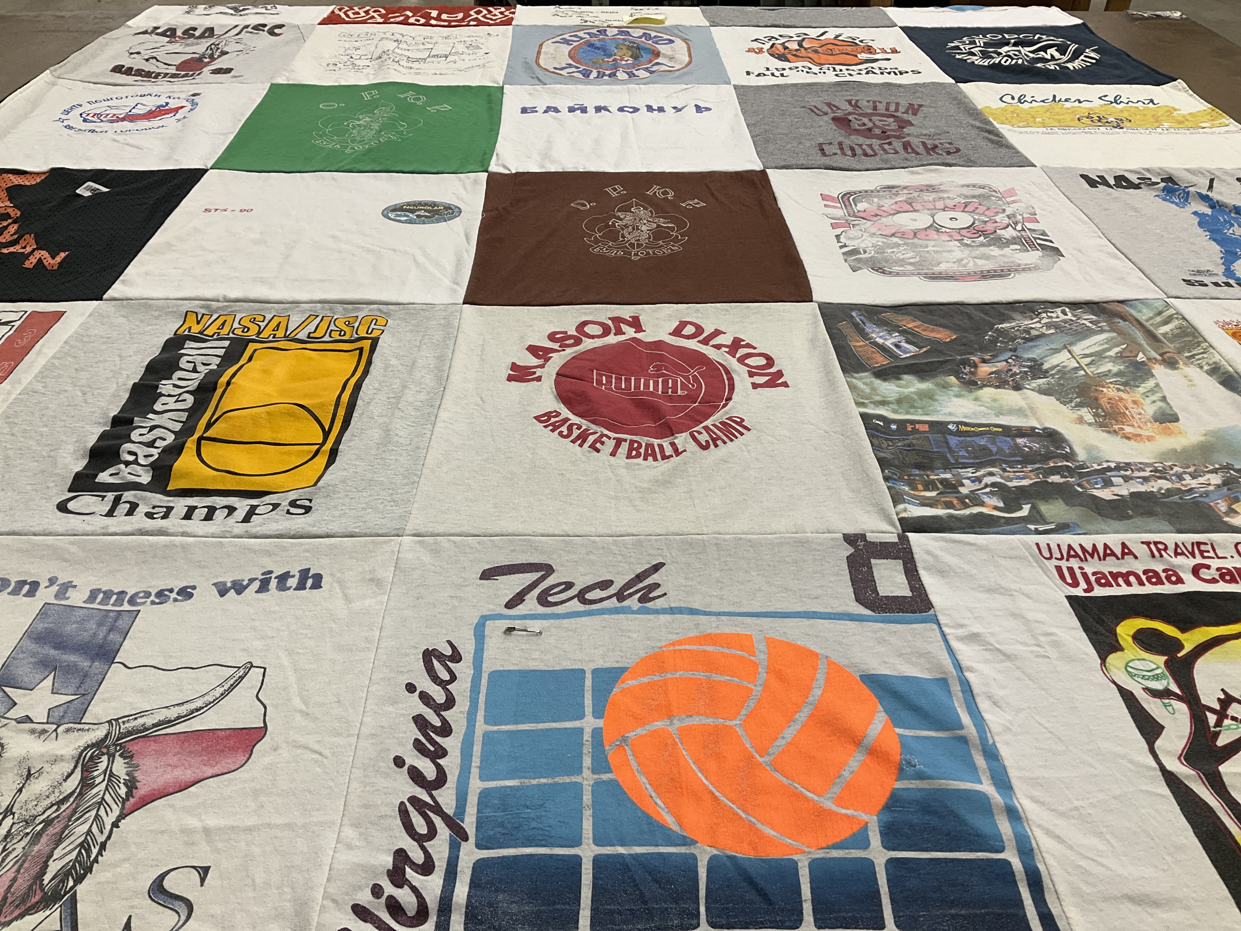 T-shirt quilt featuring mason dixon basketball camp by Carrie from VA