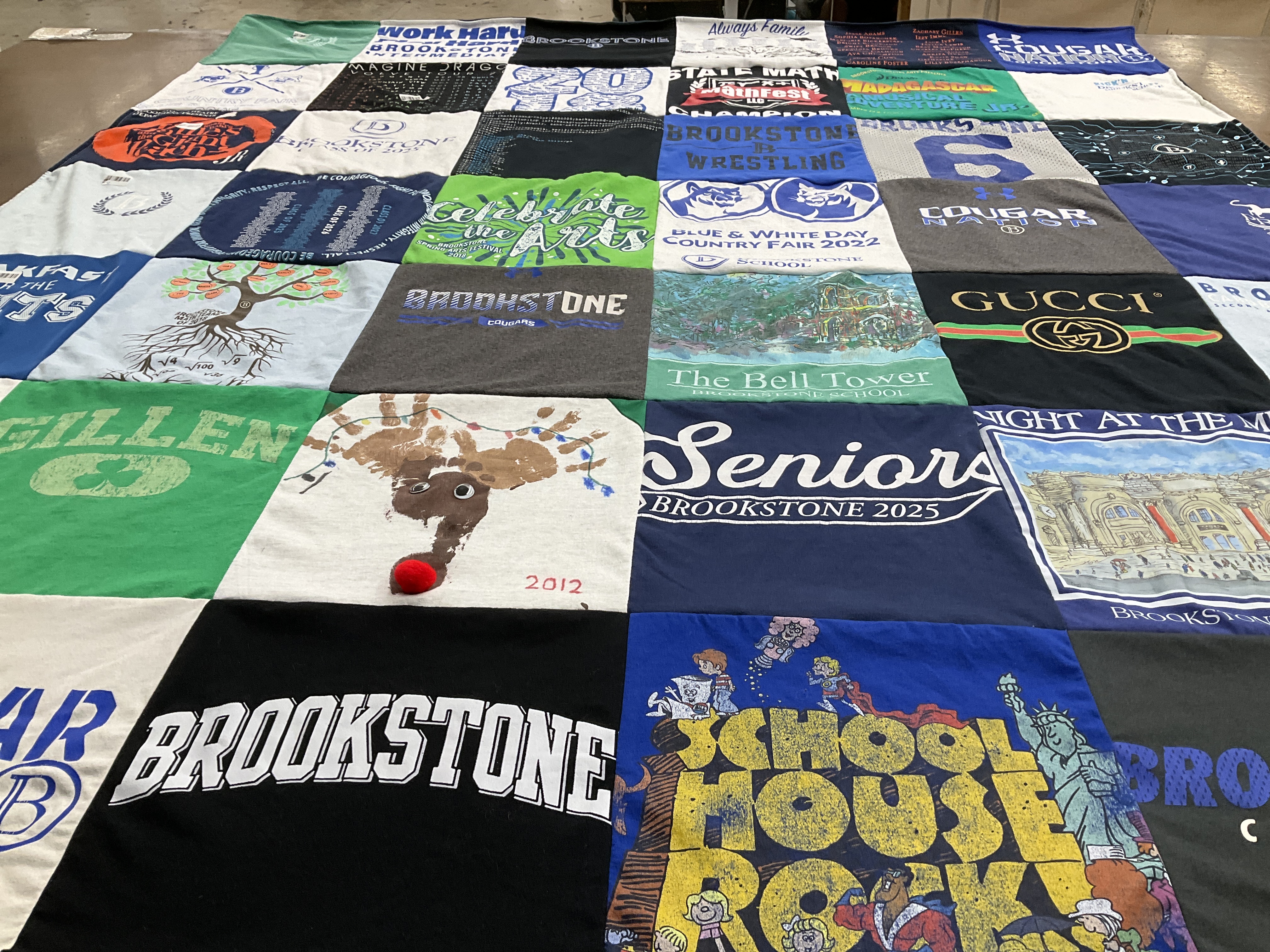 T-shirt quilt featuring brookstone cougars by Suzanne from GA