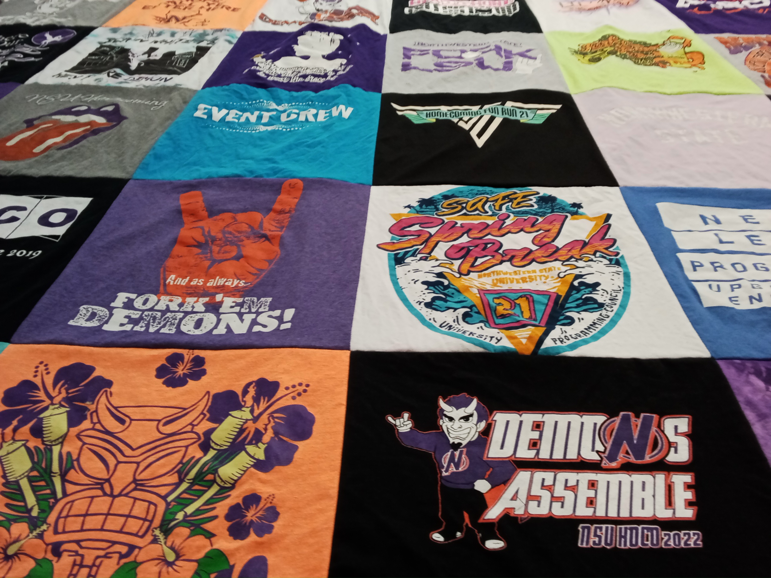 T-shirt quilt from northwestern state university by Lillith from LA