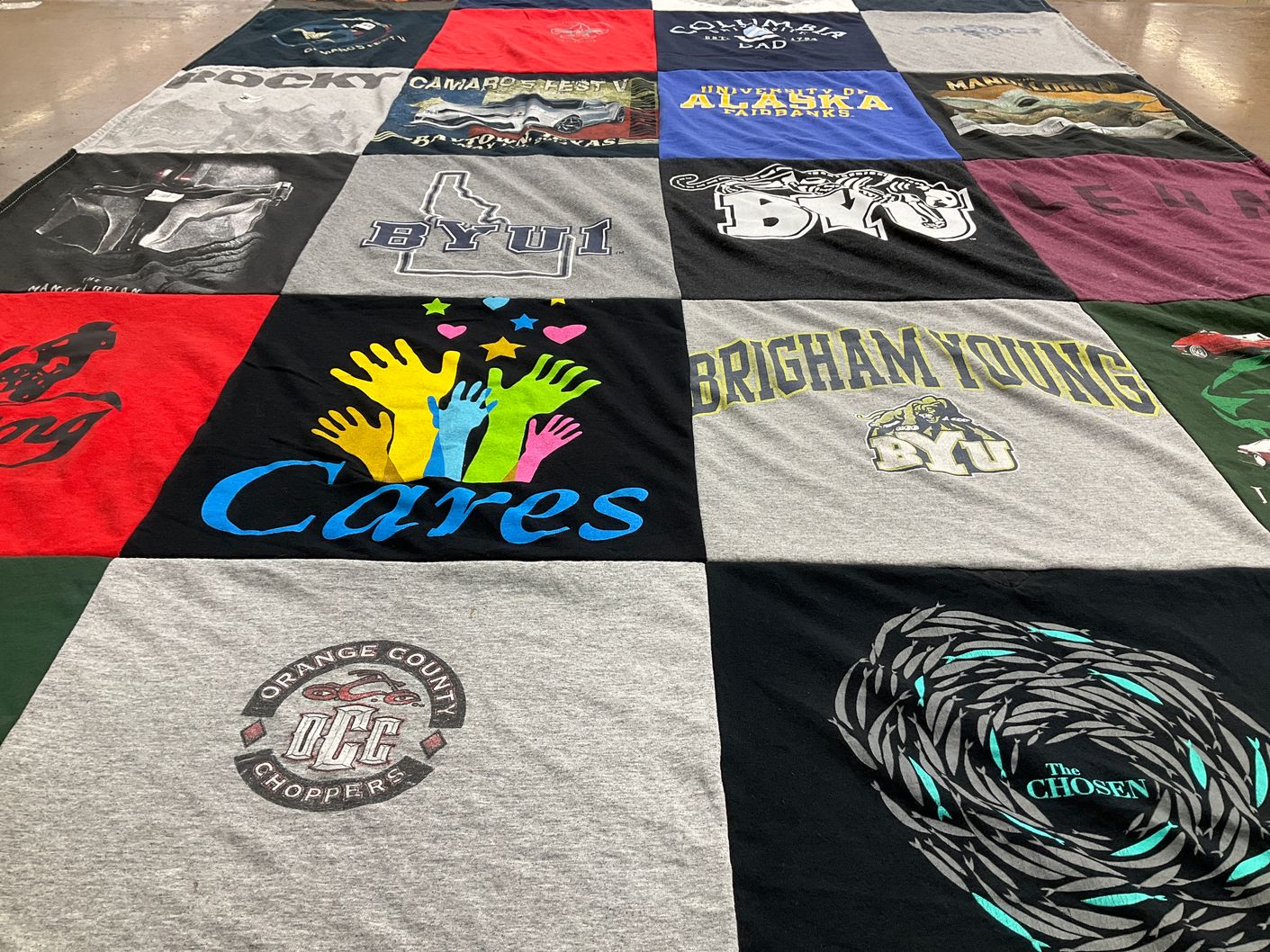 T-shirt quilt from brigham young university by Rick from MI