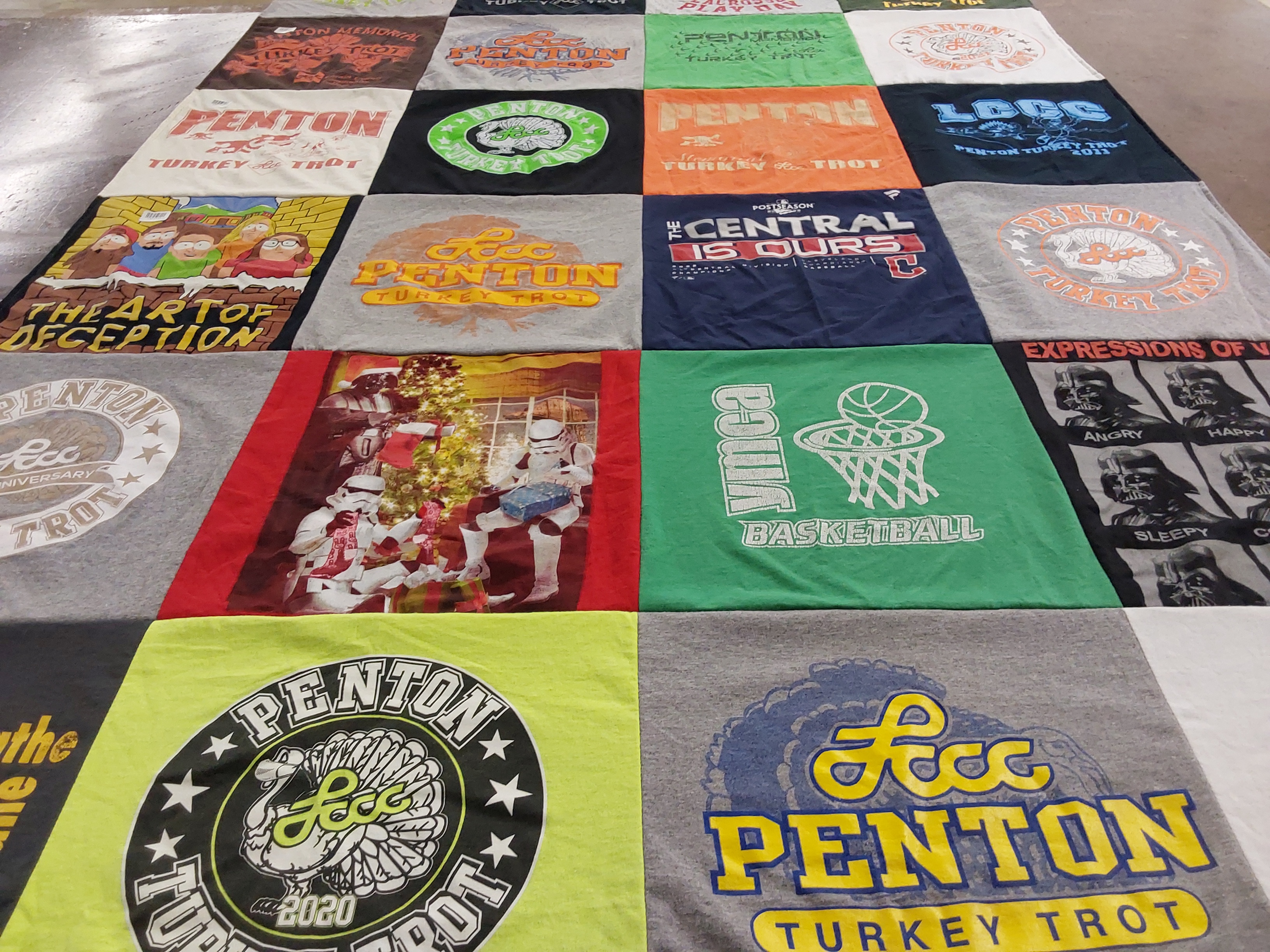 T-shirt quilt from lcc university by Becca from OH