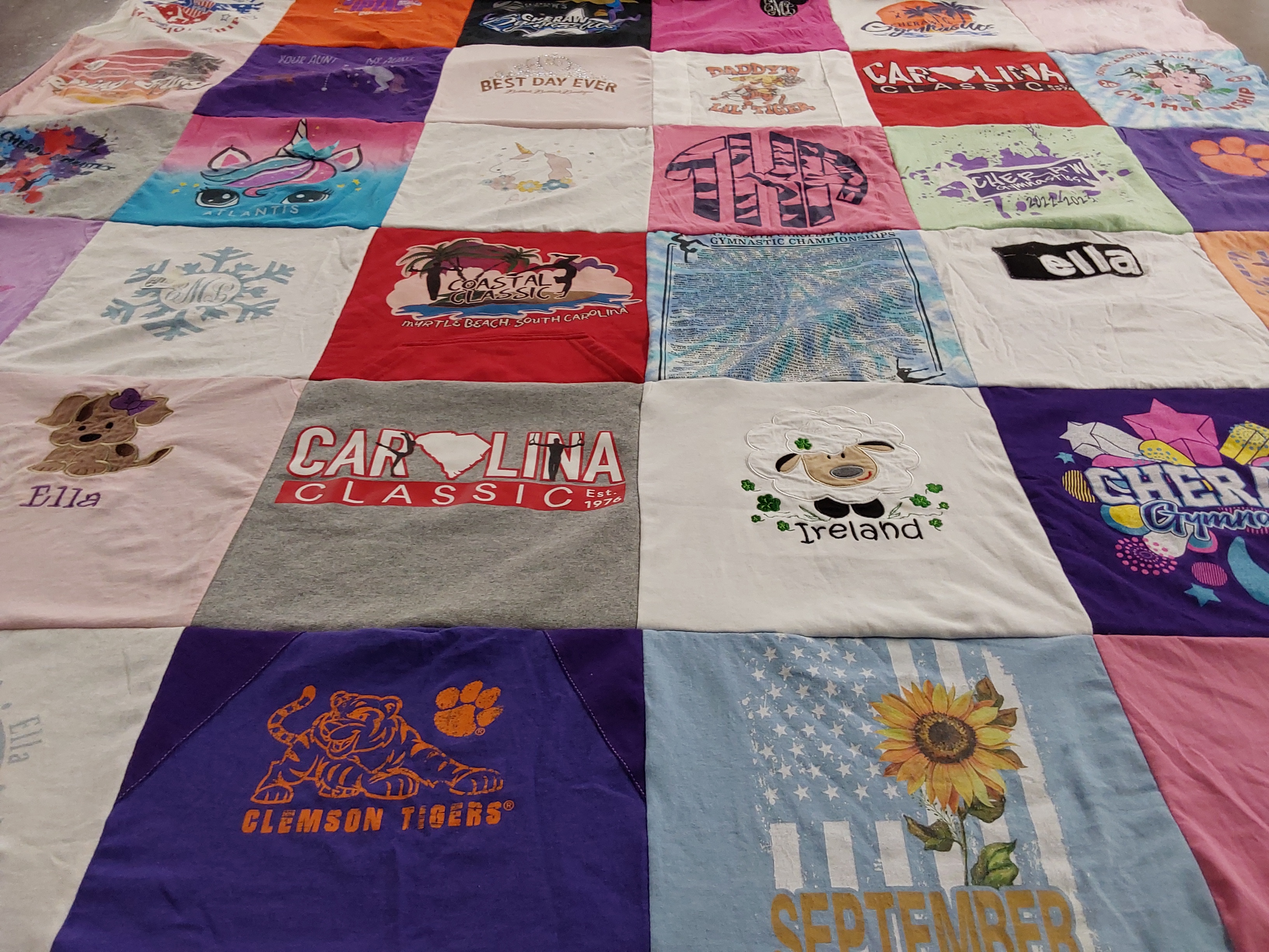 T-shirt quilt featuring clemson tigers by Shelley from SC