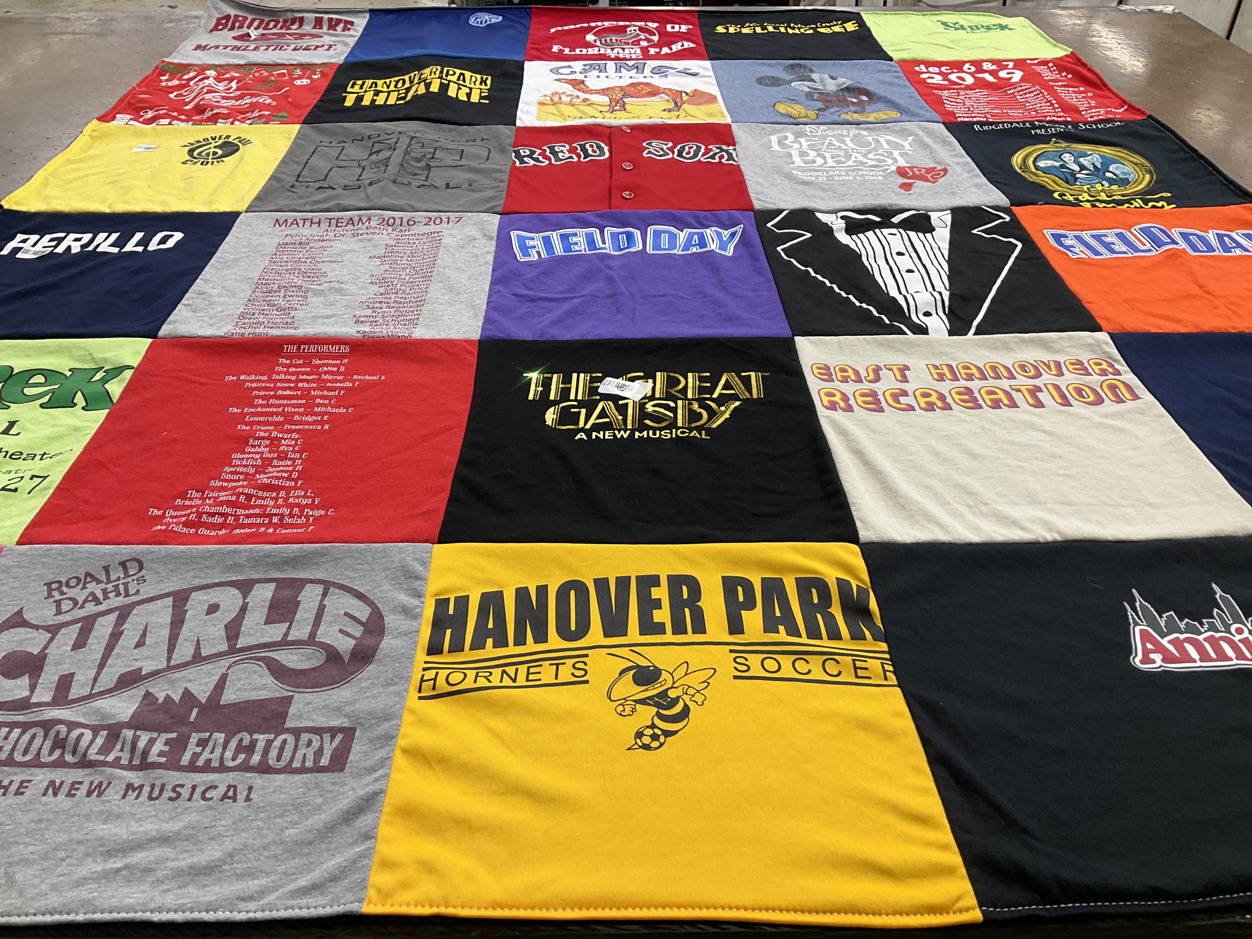 T-shirt quilt featuring hanover park hornets soccer by Laura from NJ