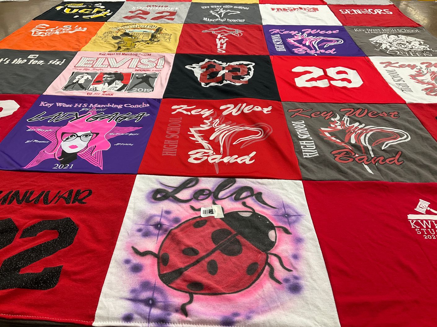 T-shirt quilt featuring key west high school band by Suleyman from FL