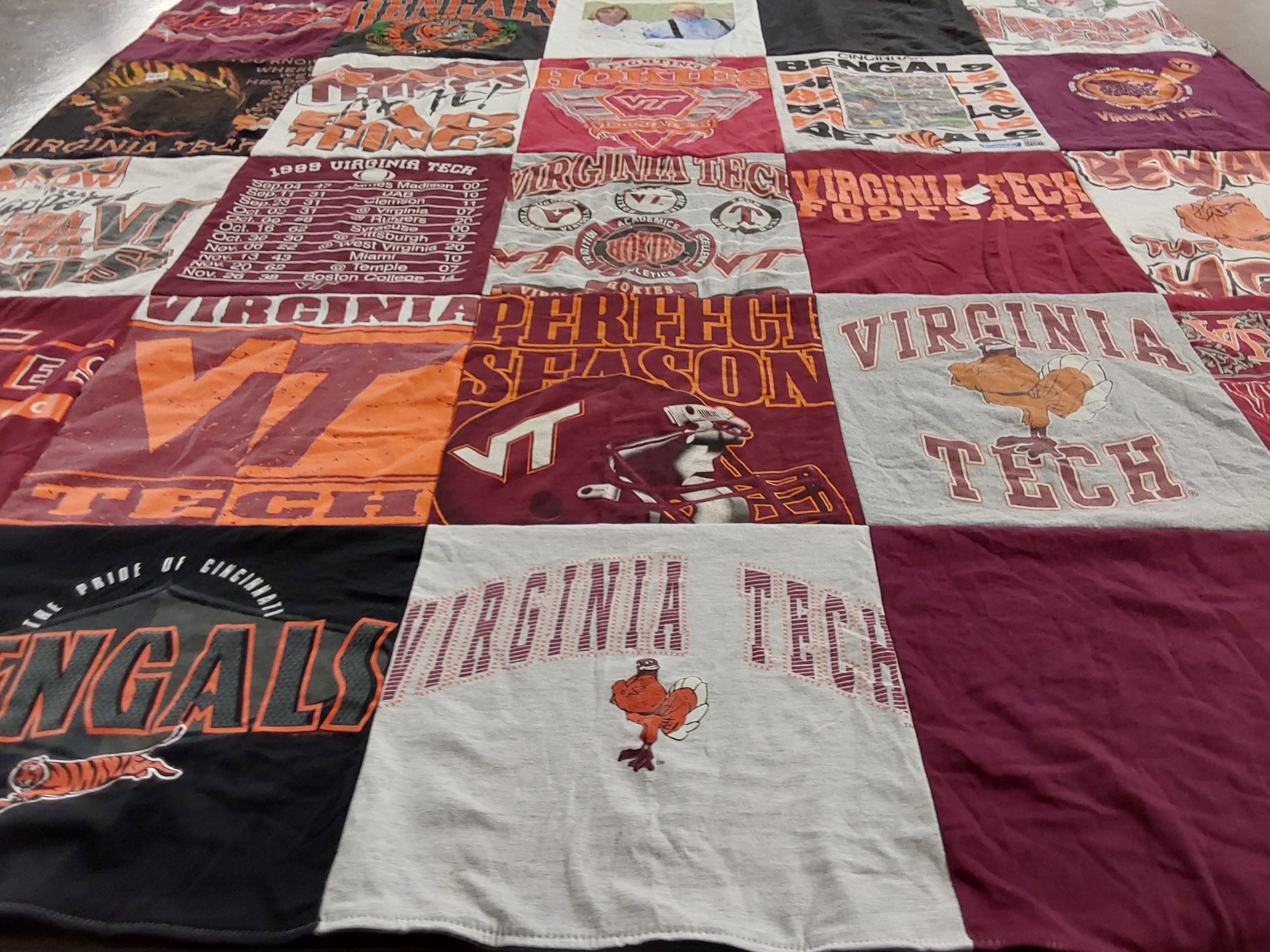 T-shirt quilt featuring cincinnati bengals by Surena from OH