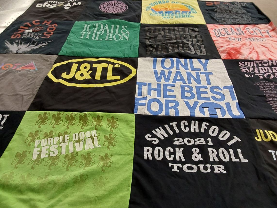 T-shirt quilt with music, festivals themes by KIMBERLI from PA