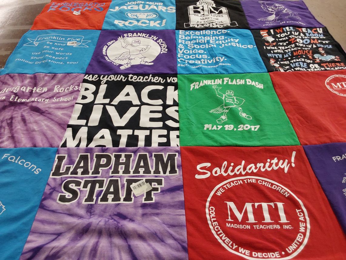 T-shirt quilt featuring franklin university, franklin falcons by Allison from WI