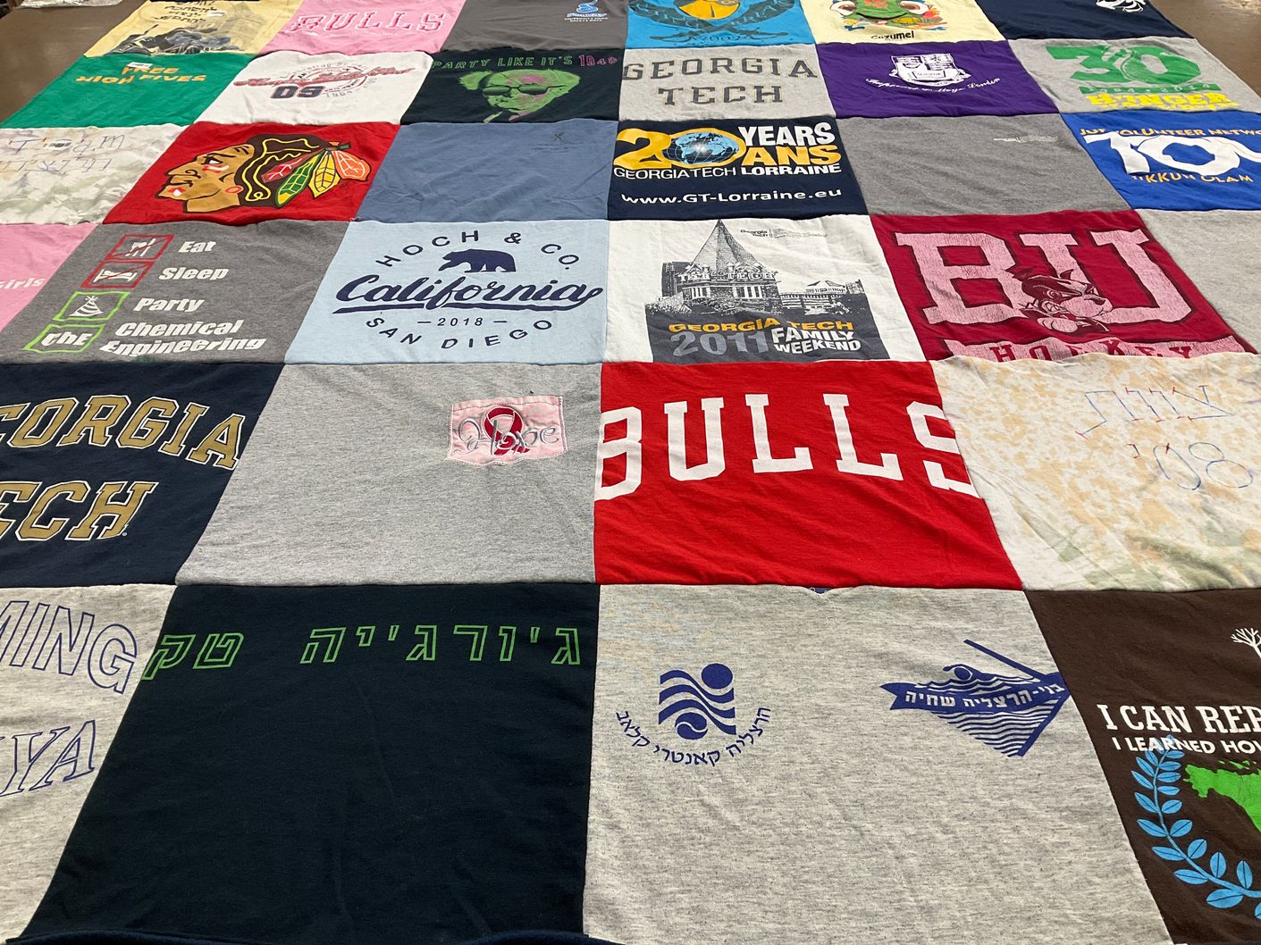 T-shirt quilt featuring bulls by Naomi from IL