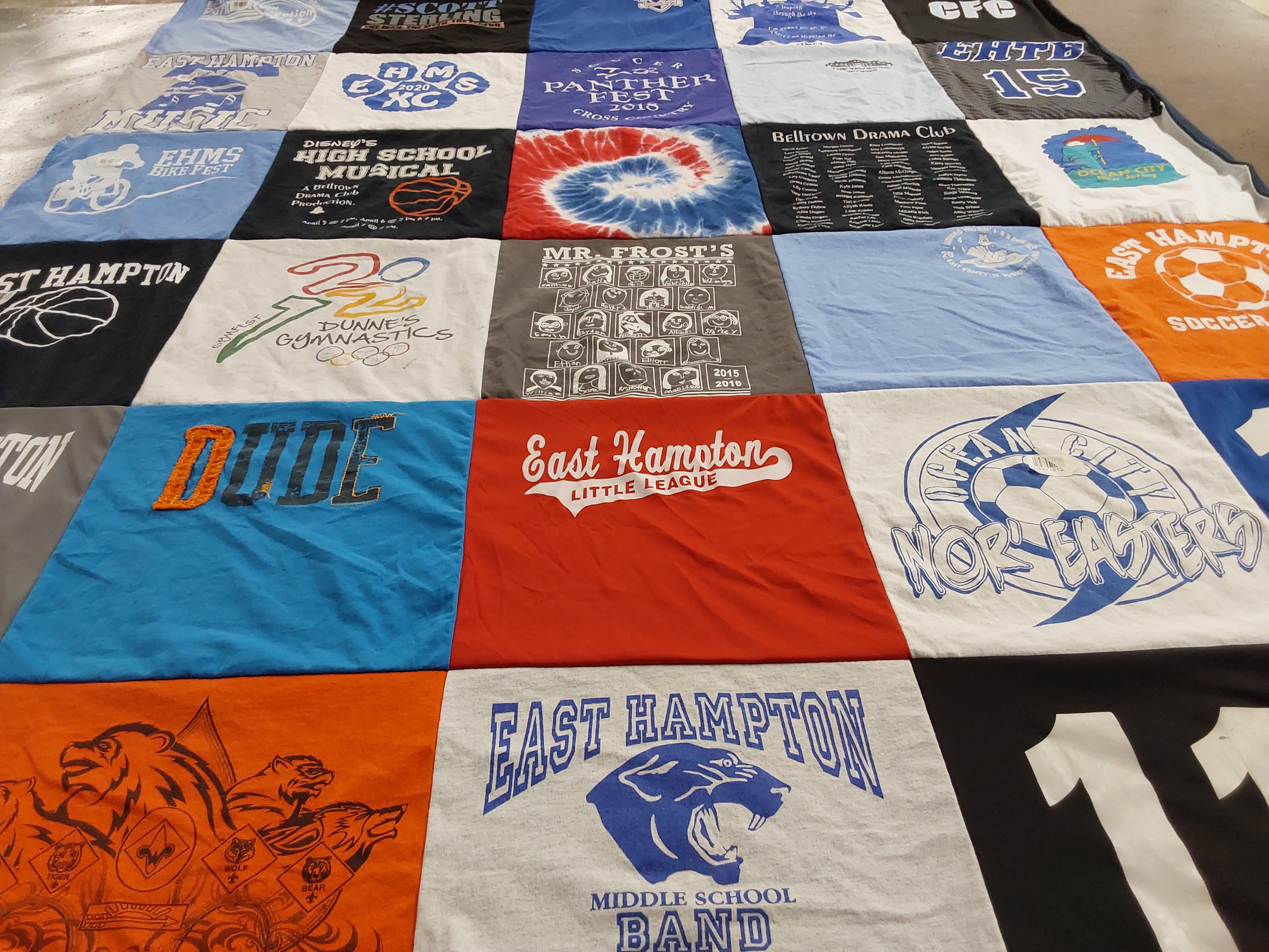 T-shirt quilt featuring nor'easters soccer by Ruth from CT