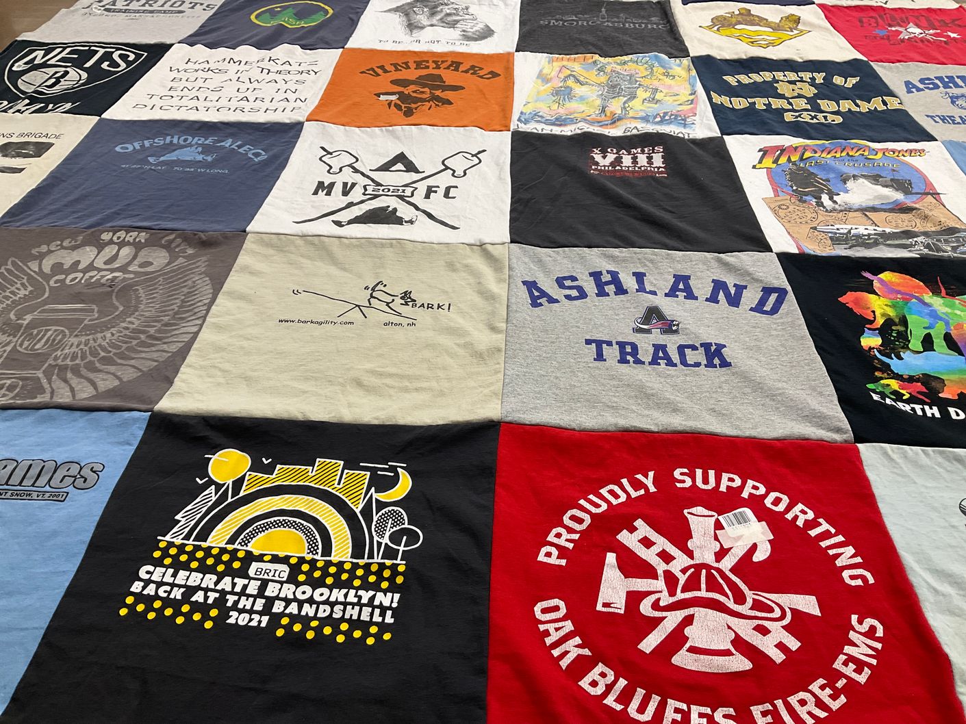 T-shirt quilt featuring new england patriots by Mark from MA
