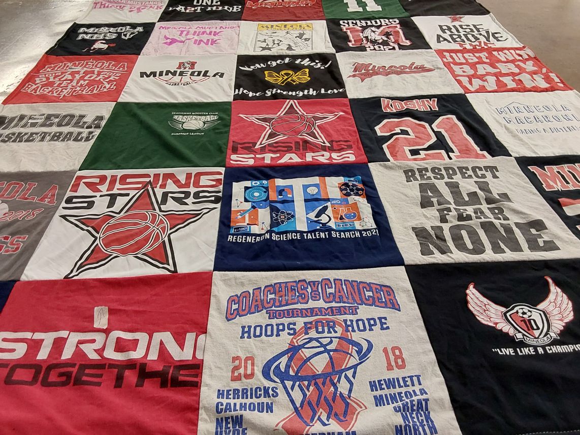 T-shirt quilt featuring minneola basketball, rising stars by Serena from NY