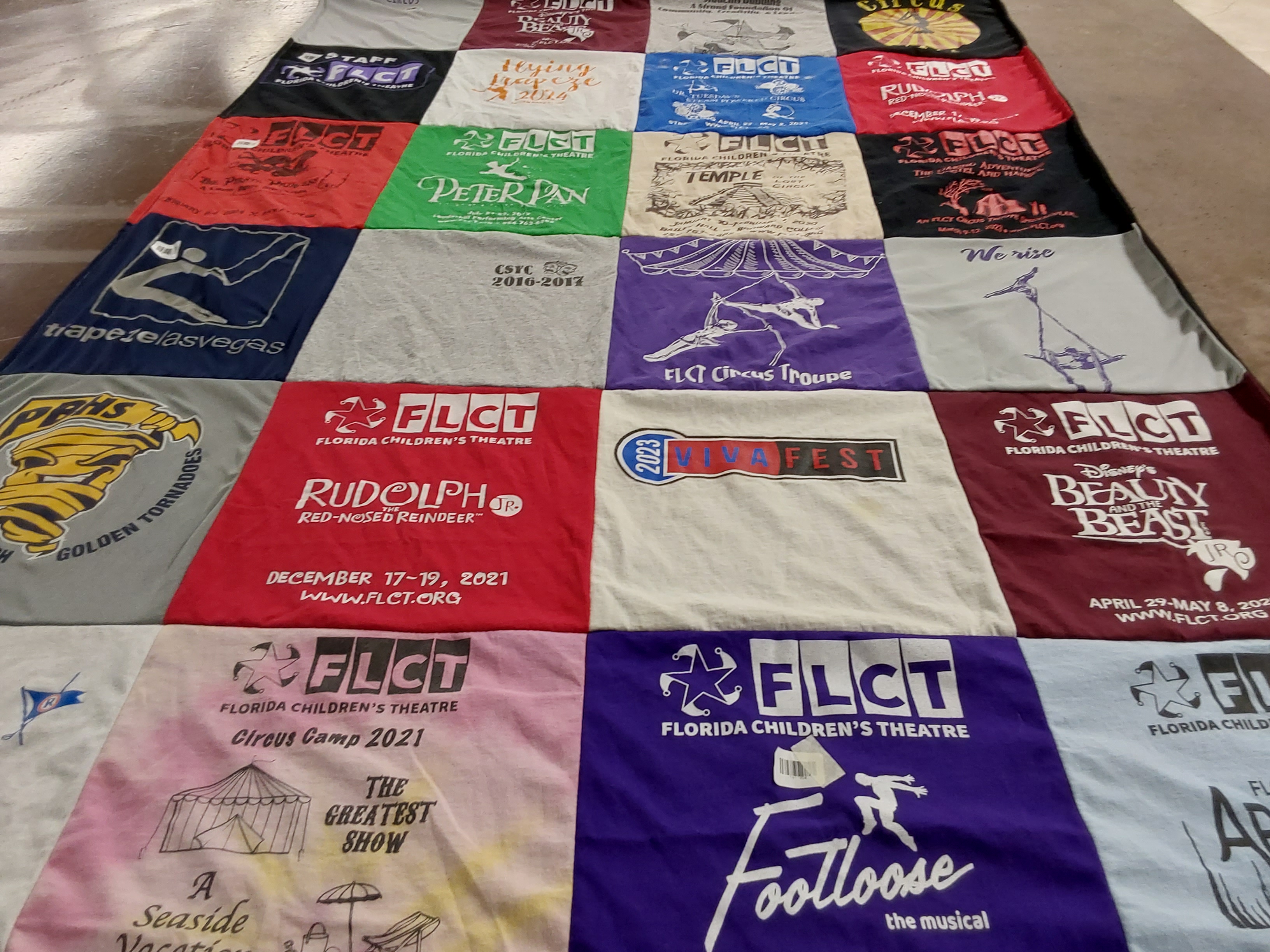 T-shirt quilt from paris high school by Lucy from FL
