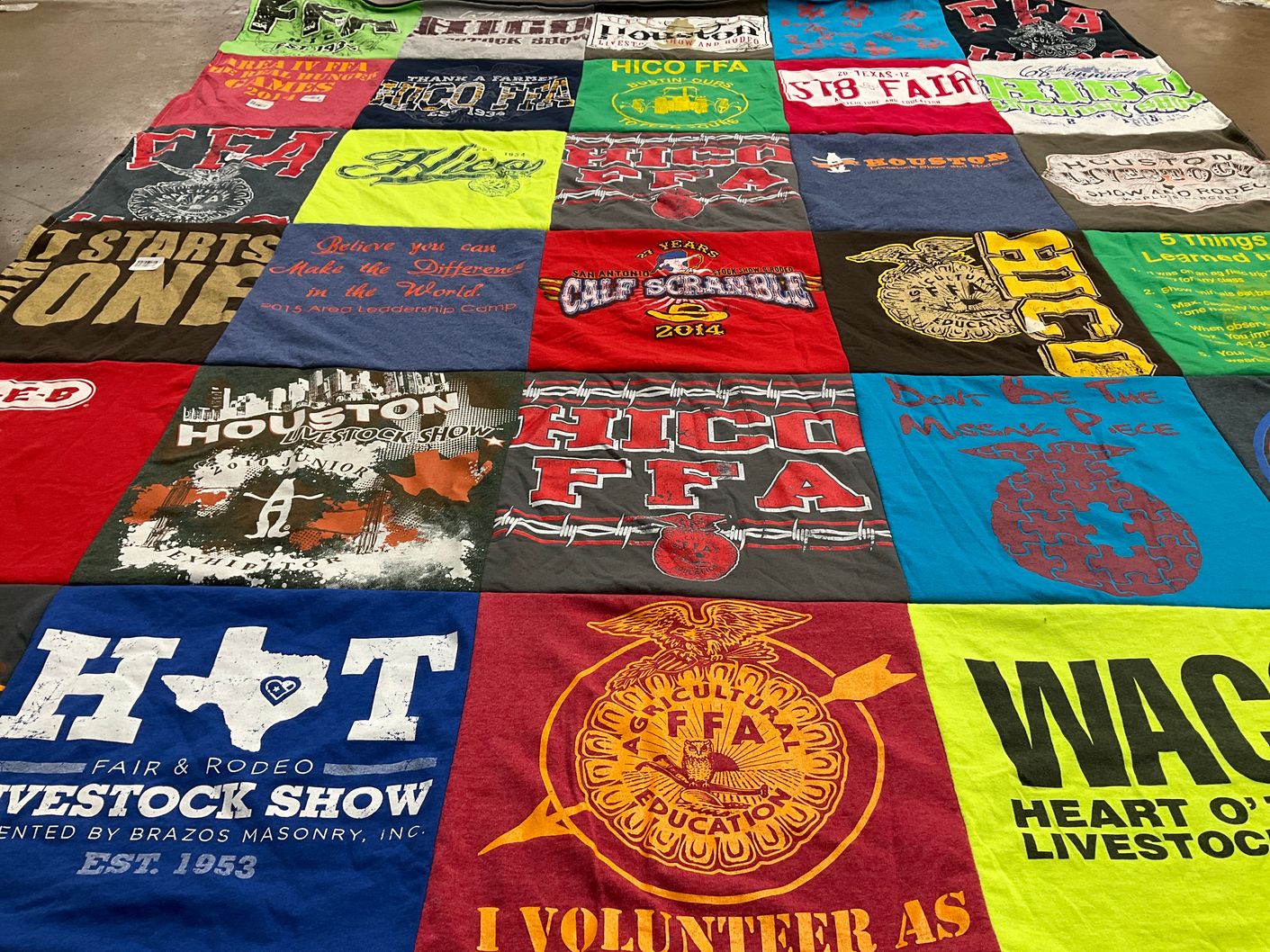 T-shirt quilt from sam houston state university by Jodie from TX