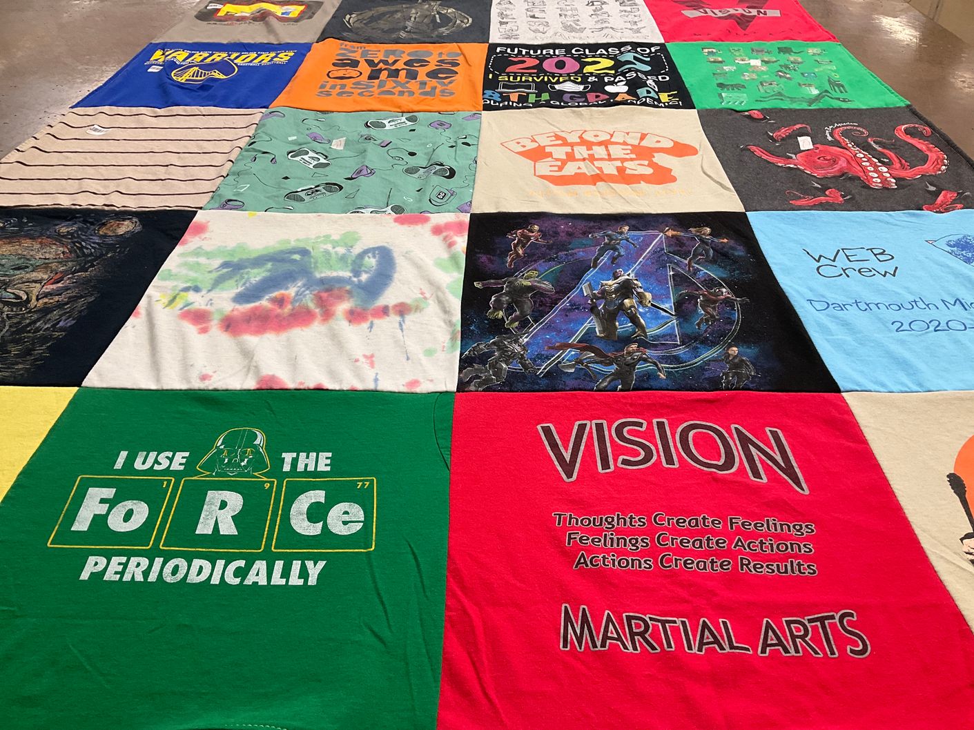 T-shirt quilt featuring golden state warriors by Mechelle from CA