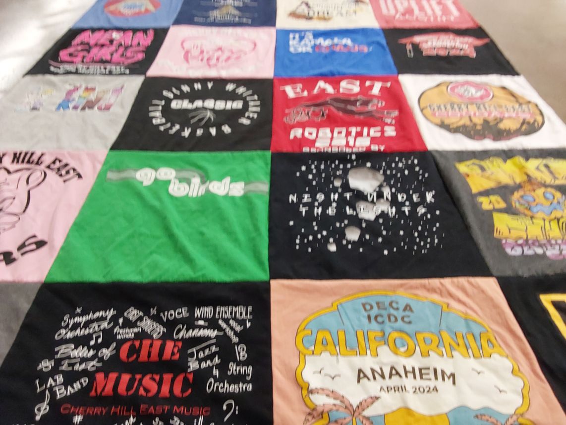 T-shirt quilt from cherry hill east high school by David from PA