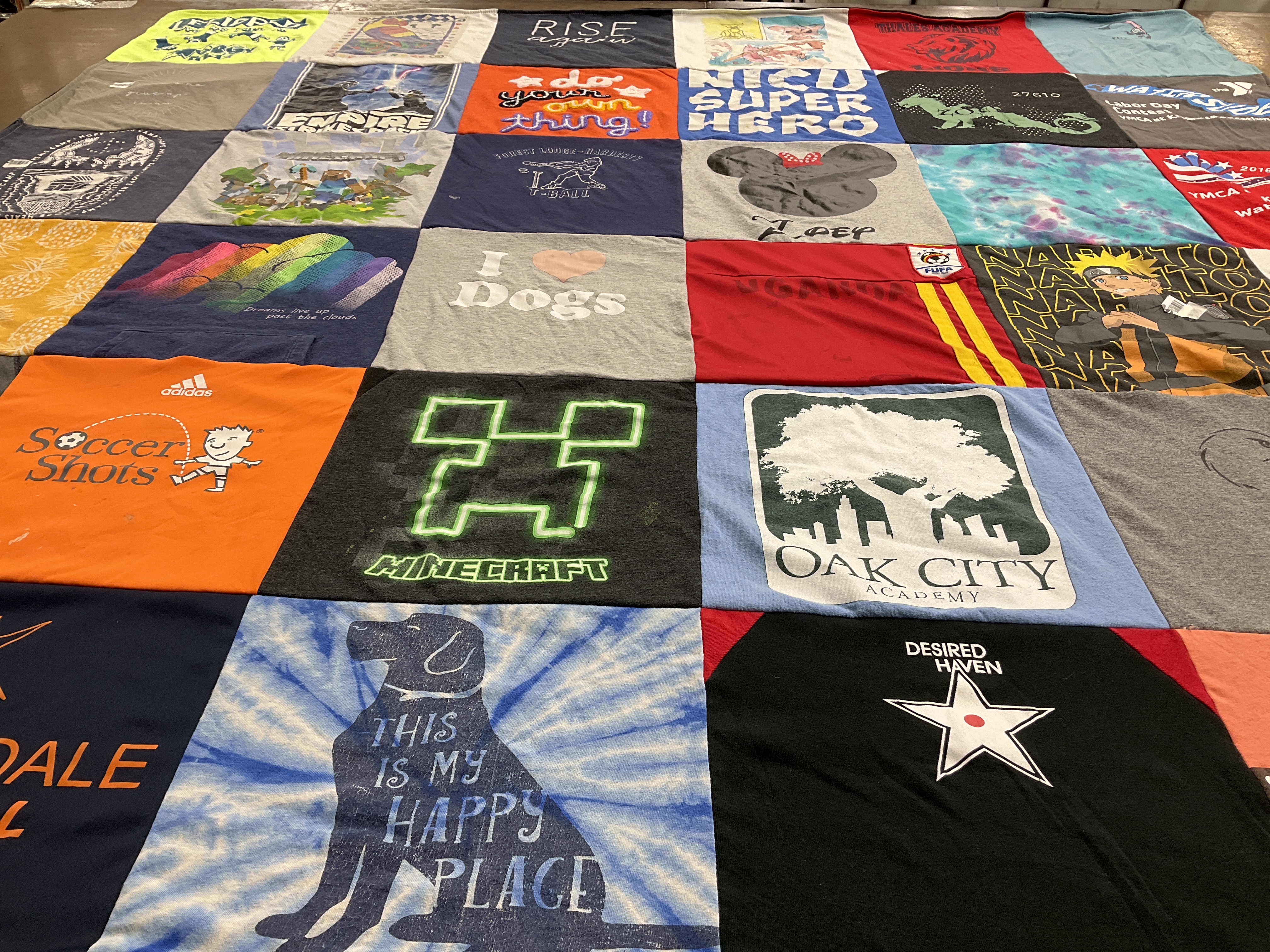 T-shirt quilt from oak city academy by Lizzy from NC
